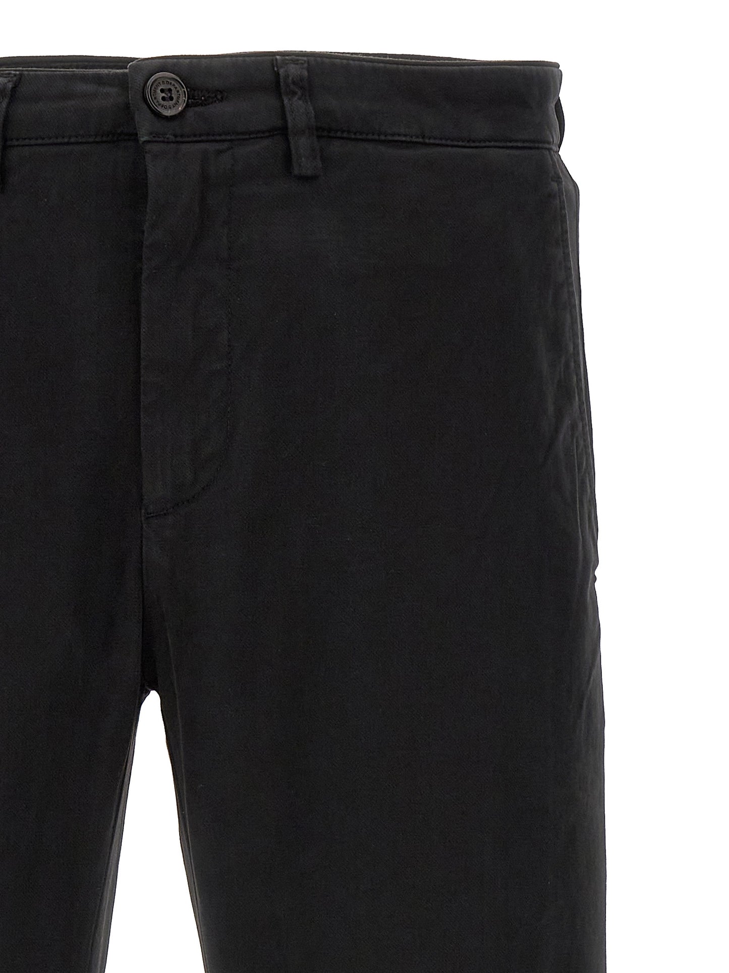 Department 5 Black Cotton Casual Pants