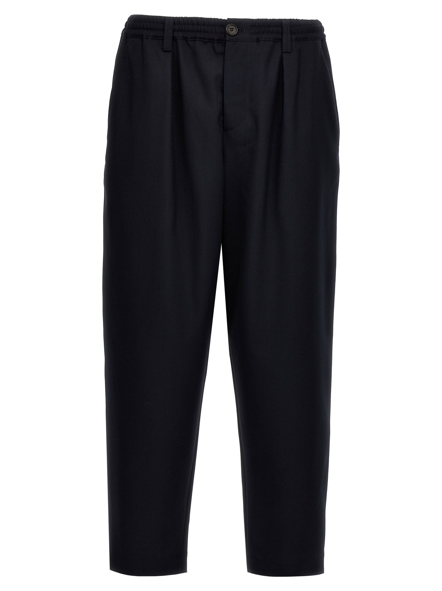 Marni Blue Virgin Wool Cropped Pants