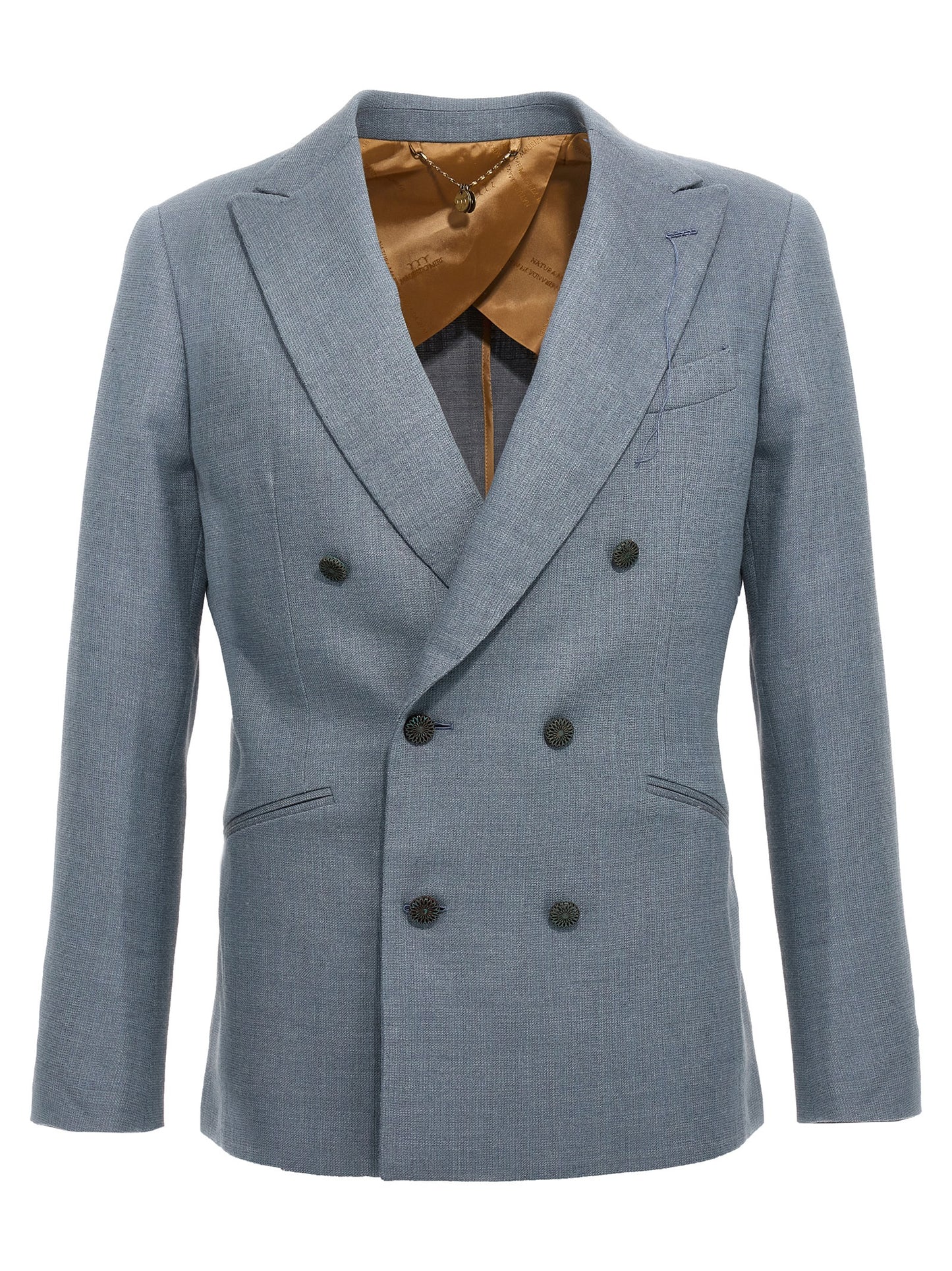 MAURIZIO MIRI Blue Silk Blazer