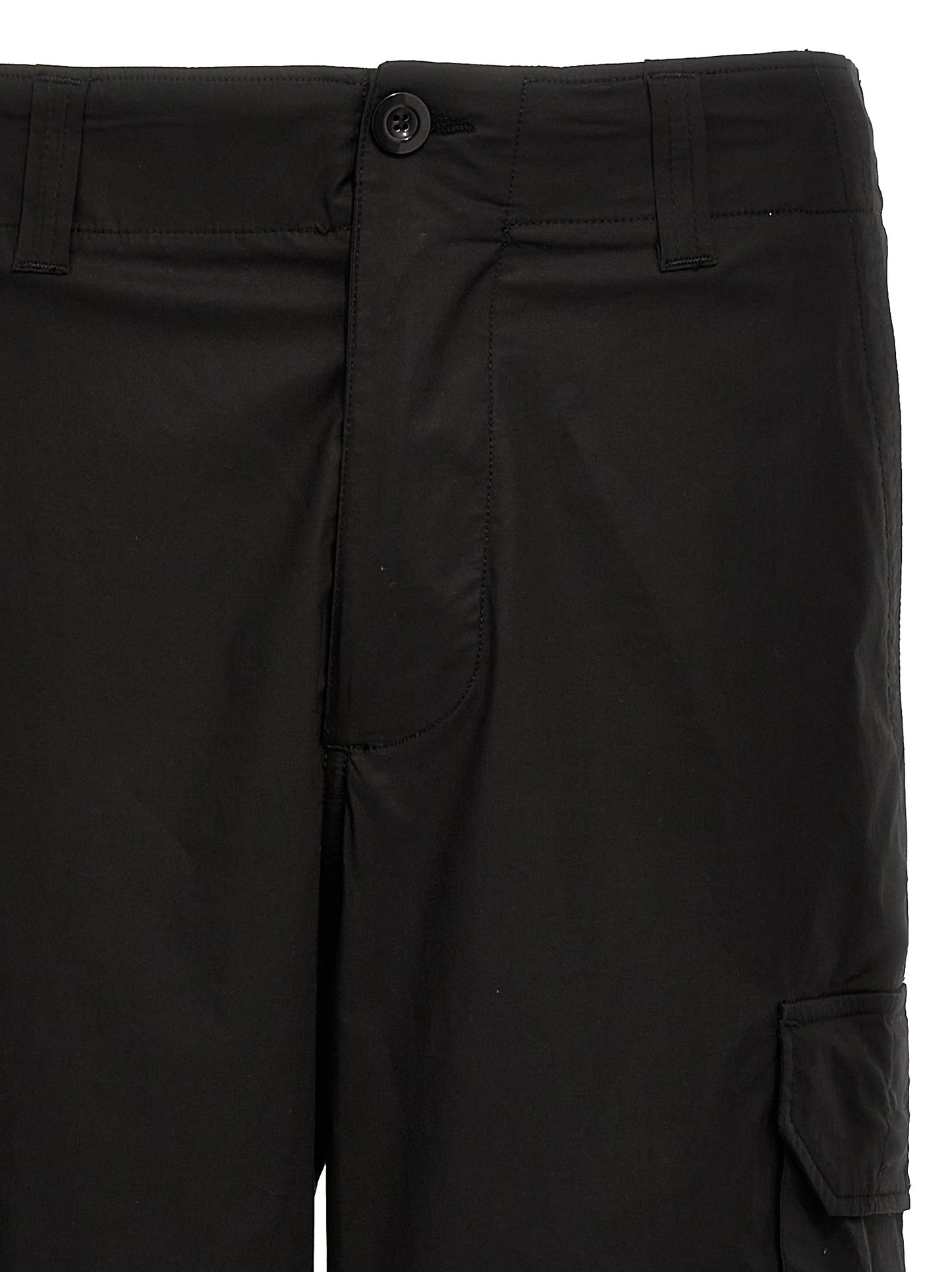 Department 5 Black Cotton Cargo Pants