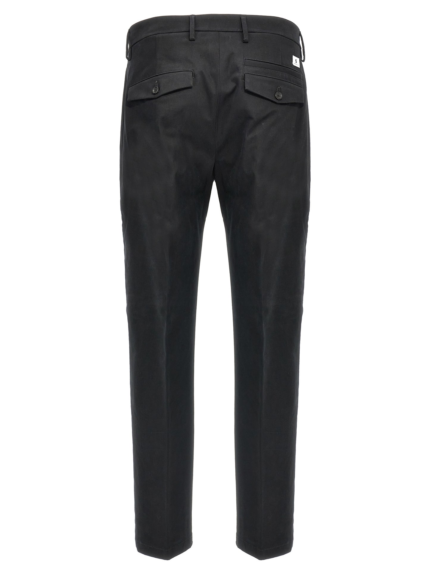Department 5 Black Cotton Casual Pants