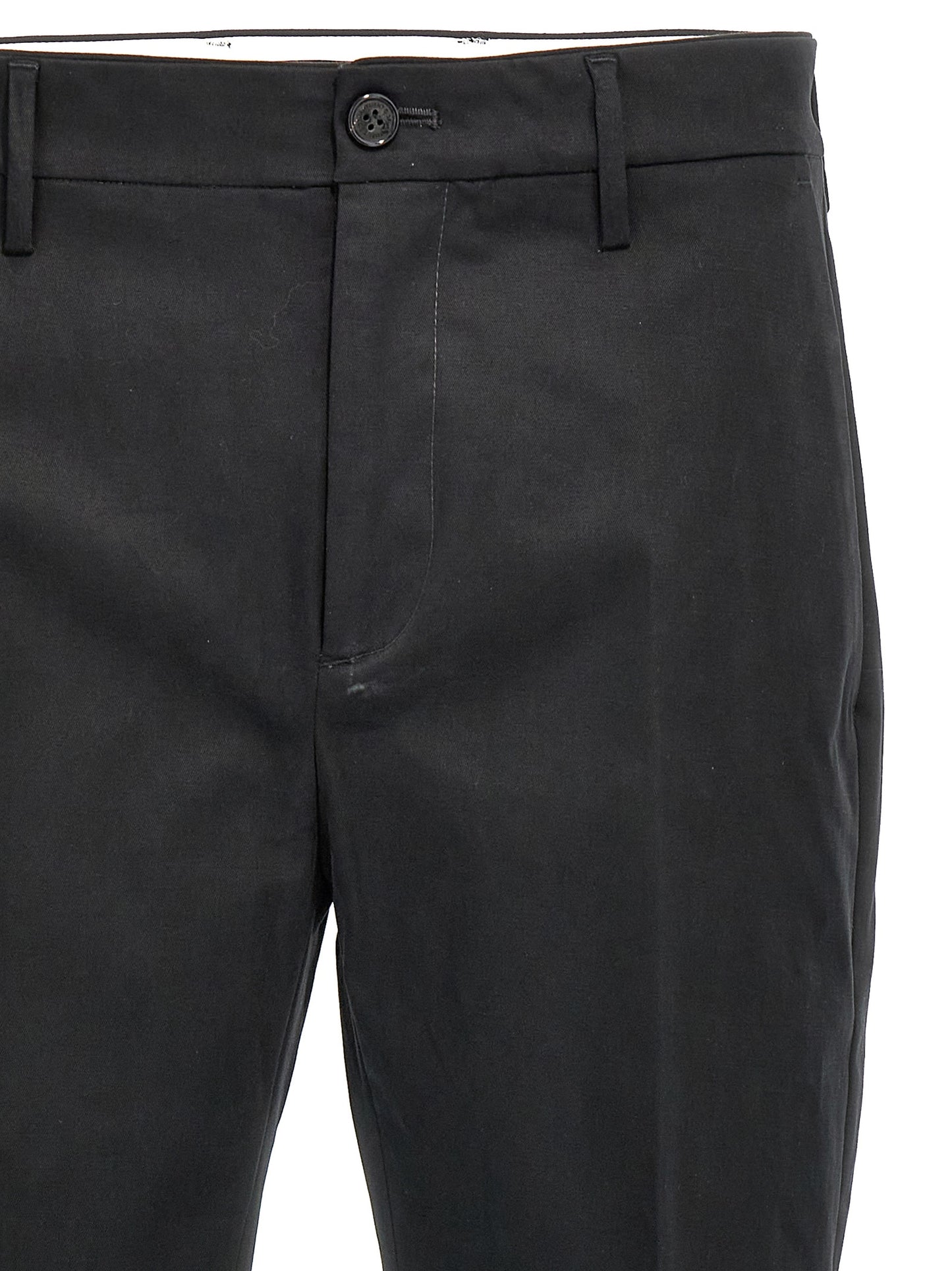 Department 5 Black Cotton Casual Pants