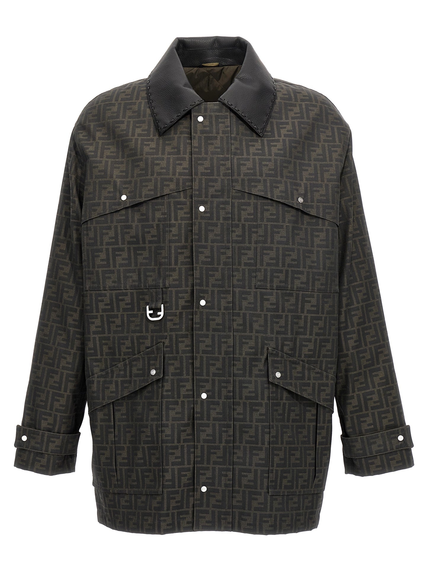 Fendi Brown Polyester Full-Length Jacket