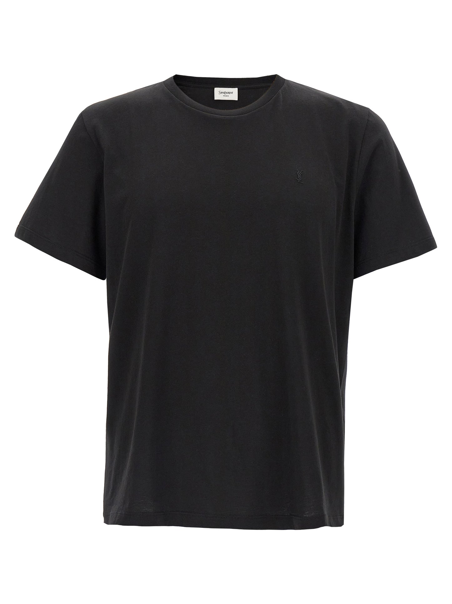 Saint Laurent Black Cotton T-Shirt