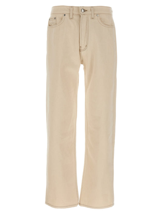 Rhude Beige Cotton Straight-Leg Jeans