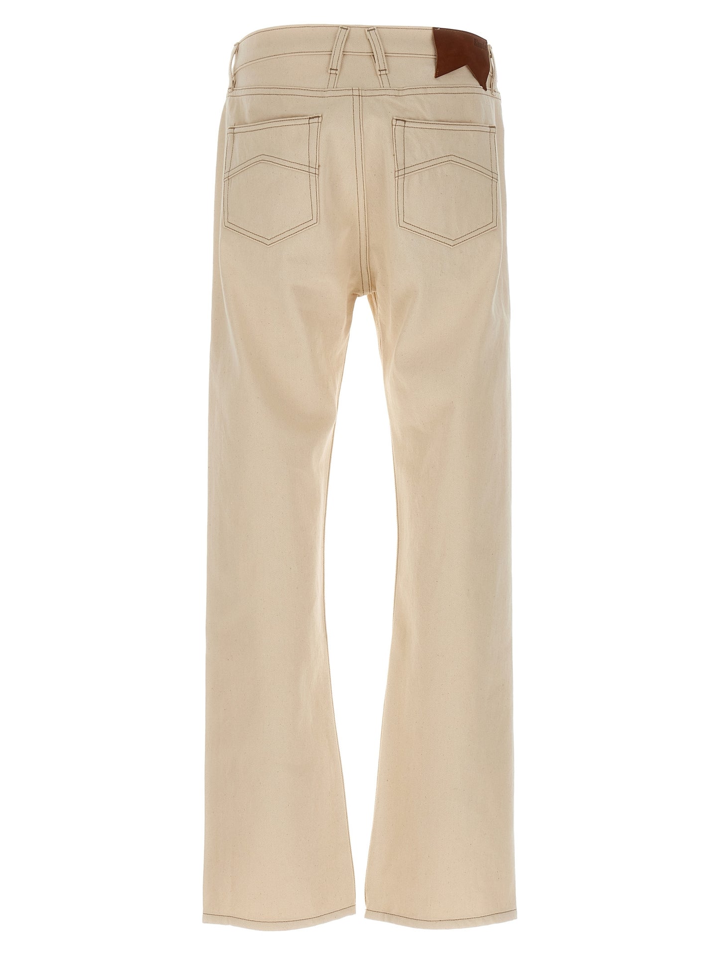 Rhude Beige Cotton Straight-Leg Jeans