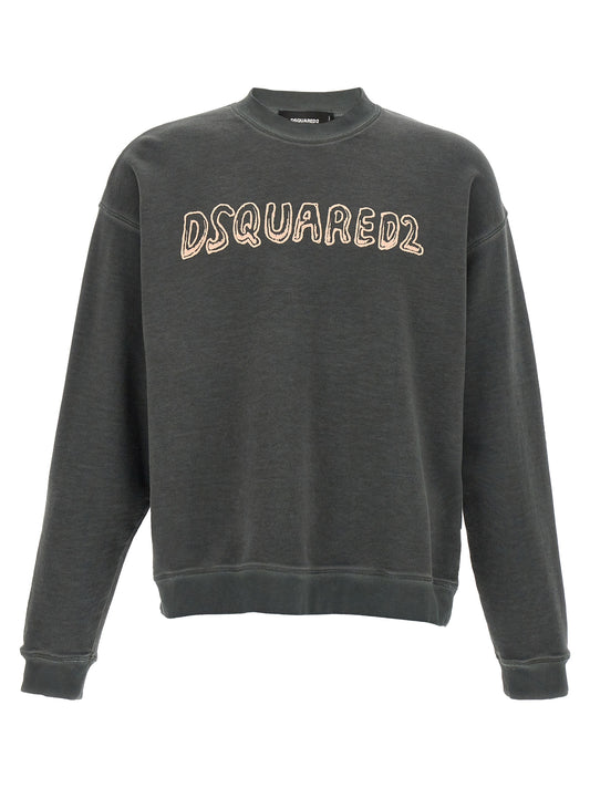 Dsquared² Gray Cotton Sweatshirt