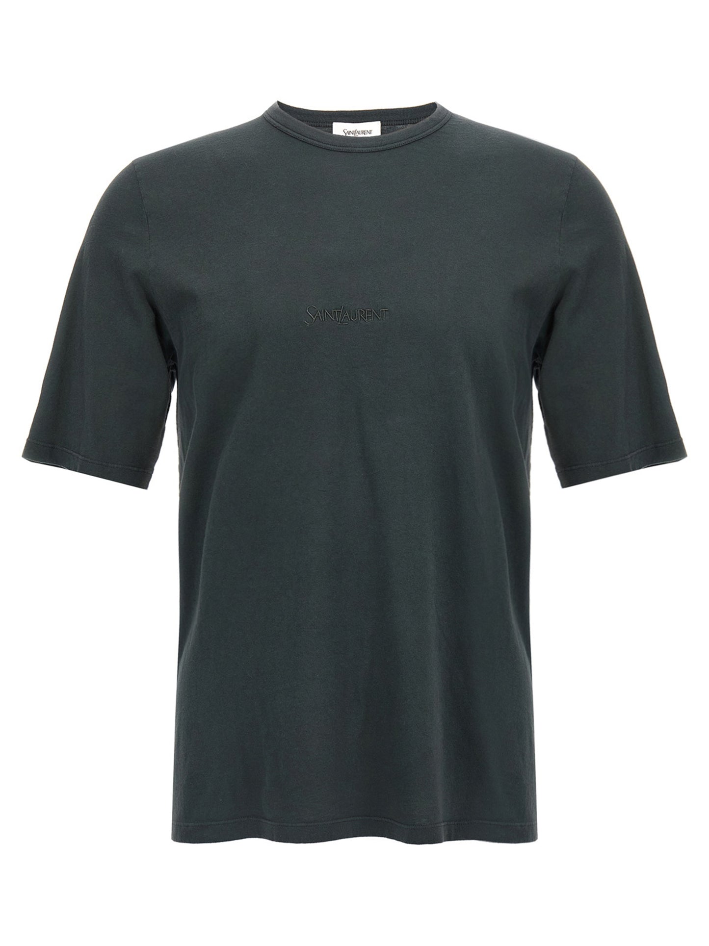Saint Laurent Black Cotton T-Shirt