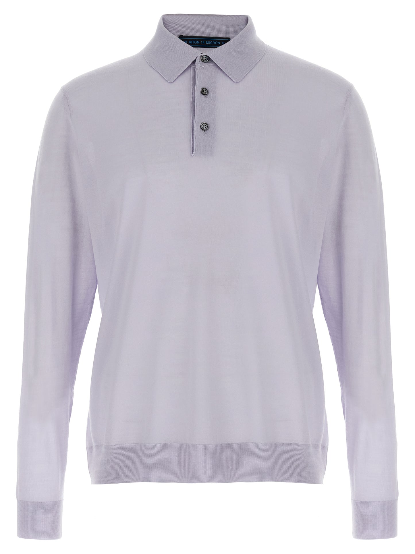 Kiton Blue Wool Polo Shirt