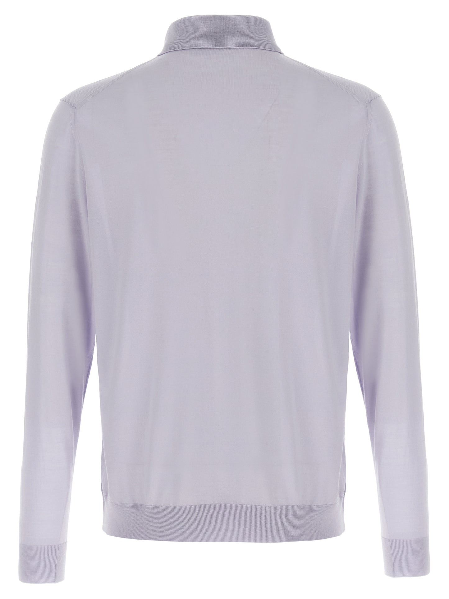 Kiton Blue Wool Polo Shirt