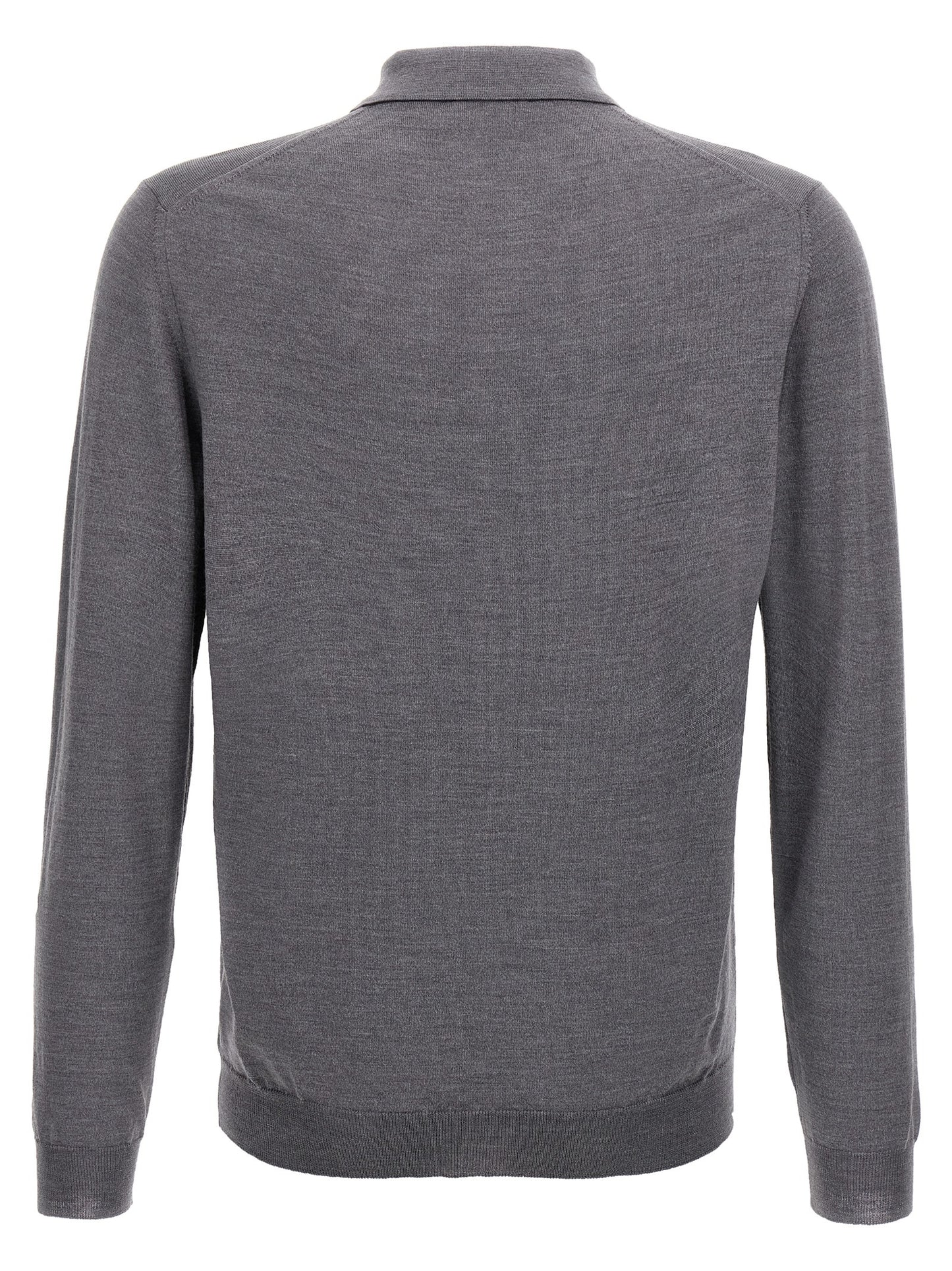 ZANONE Gray Virgin Wool Polo Shirt