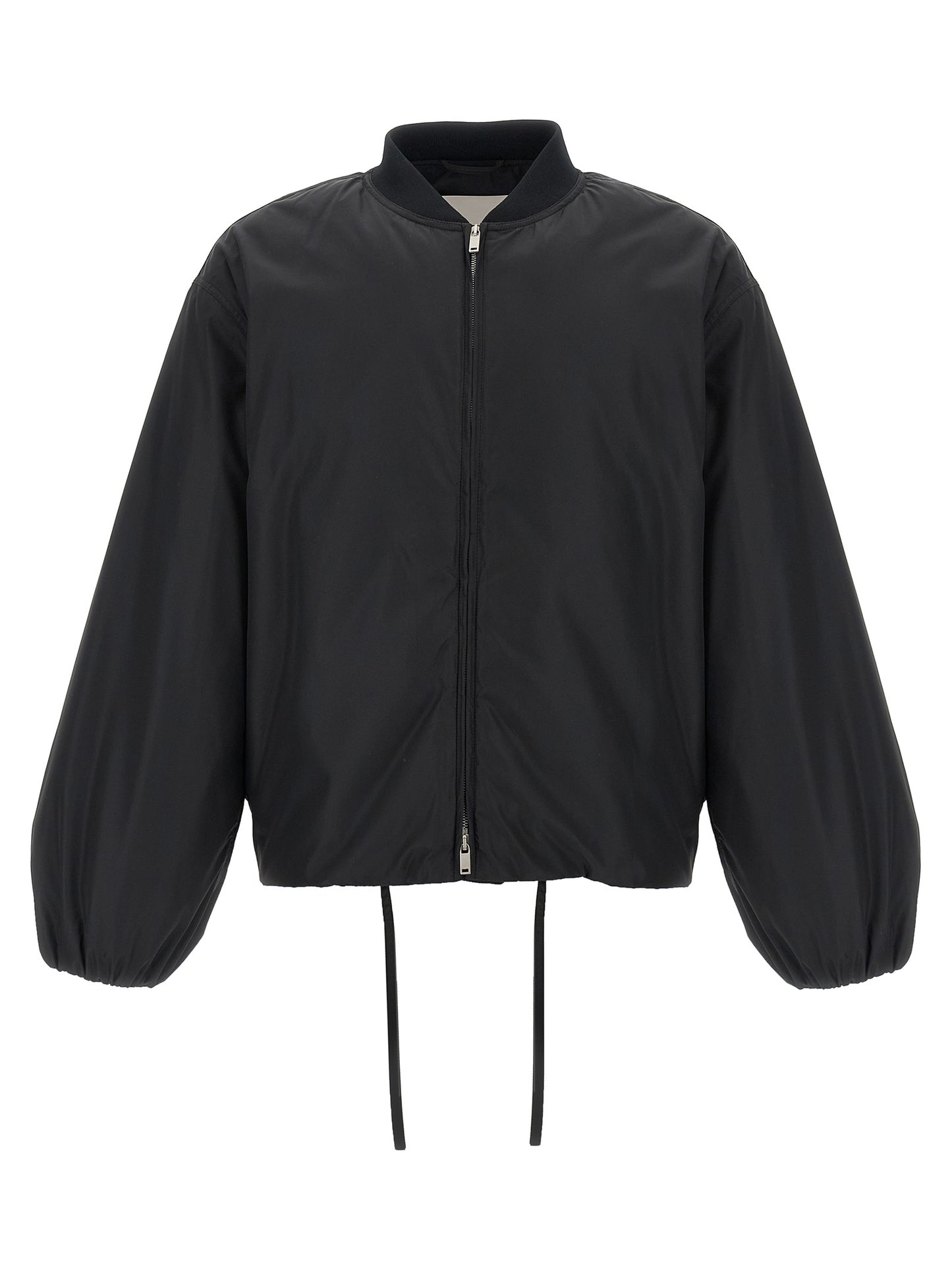 Jil Sander Black Polyester Bomber