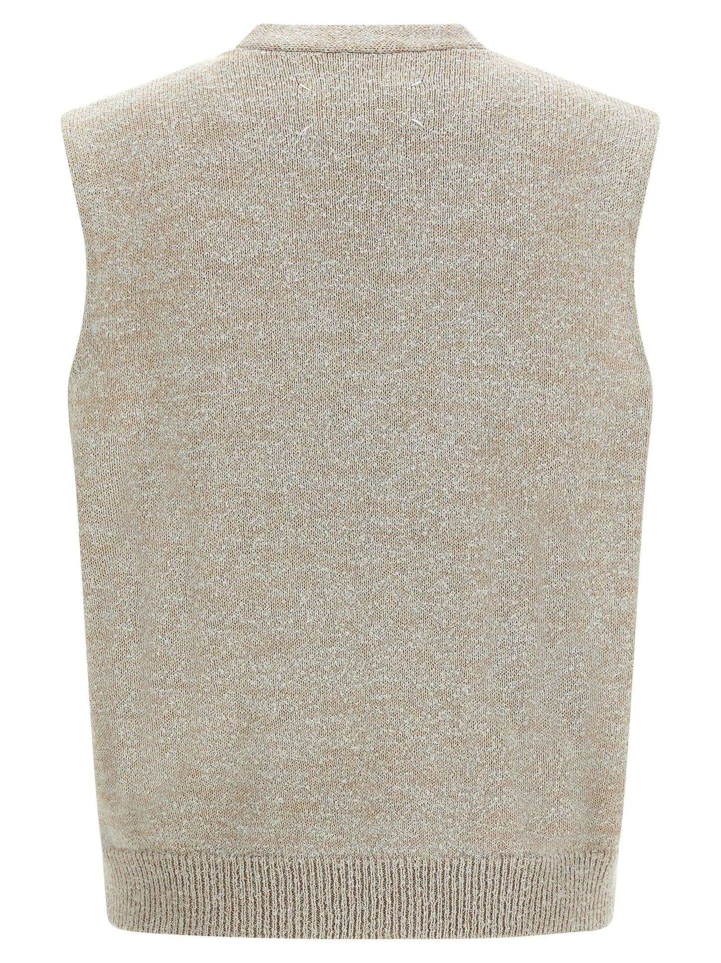 Maison Margiela Beige Cotton Sleeveles Sweater
