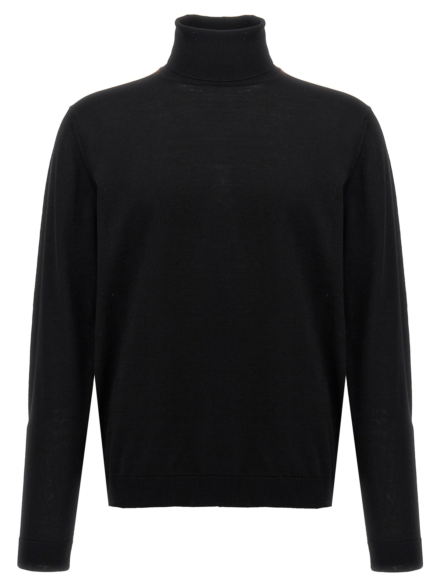 Roberto Collina Black Merino Wool Cardigan