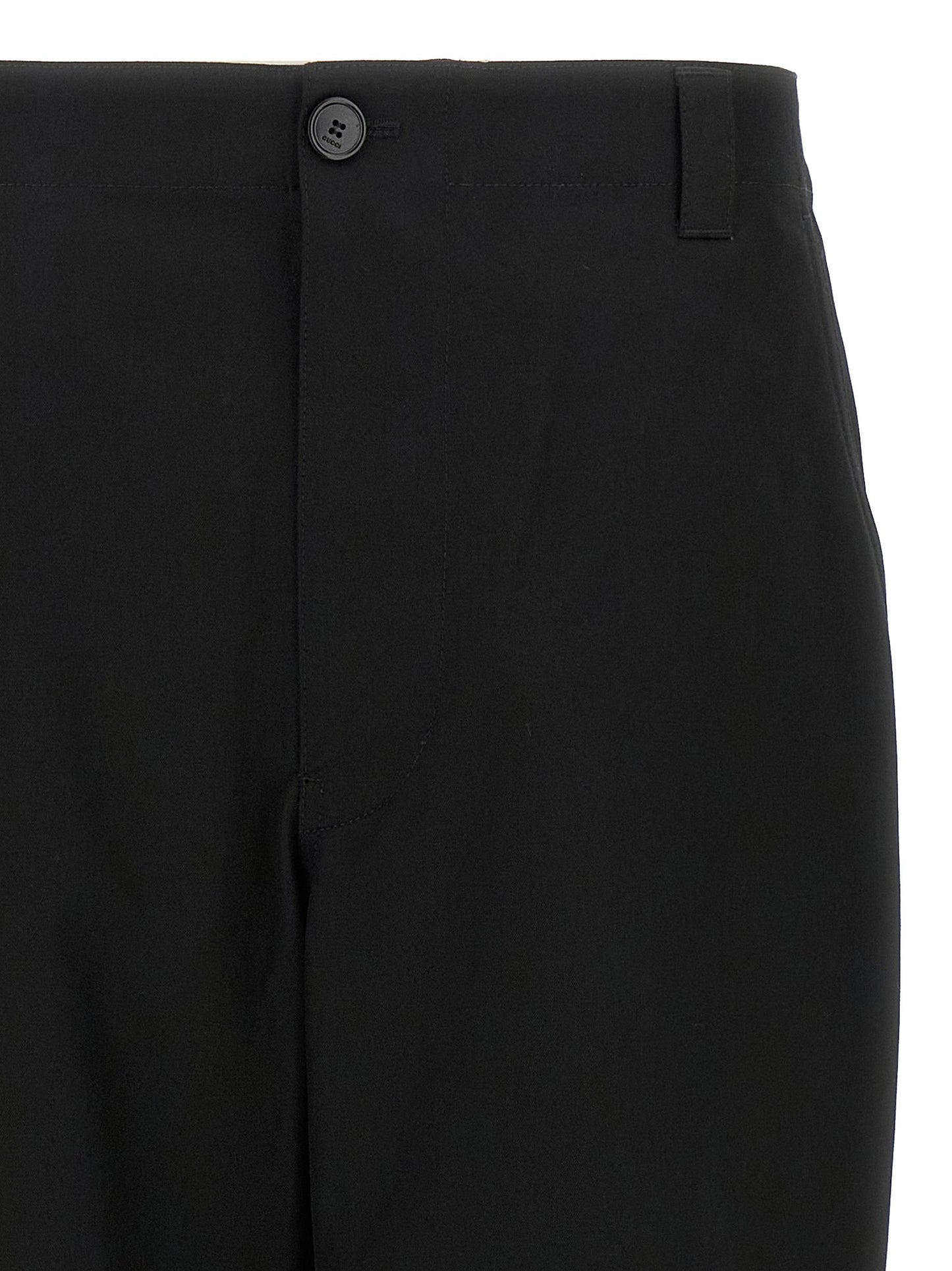 Gucci Black Cotton Casual Pants