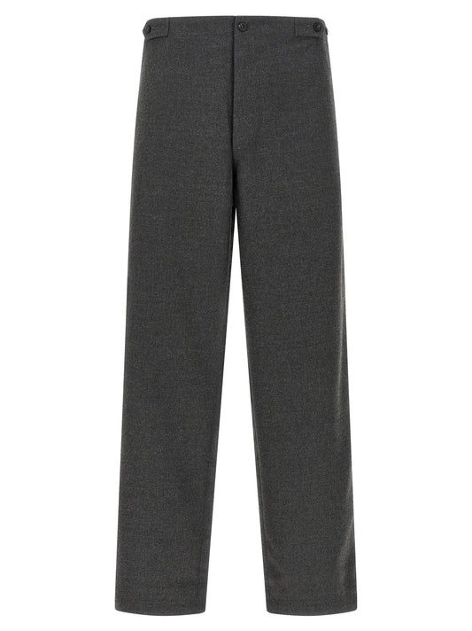CELLAR DOOR Gray Polyester Casual Pants