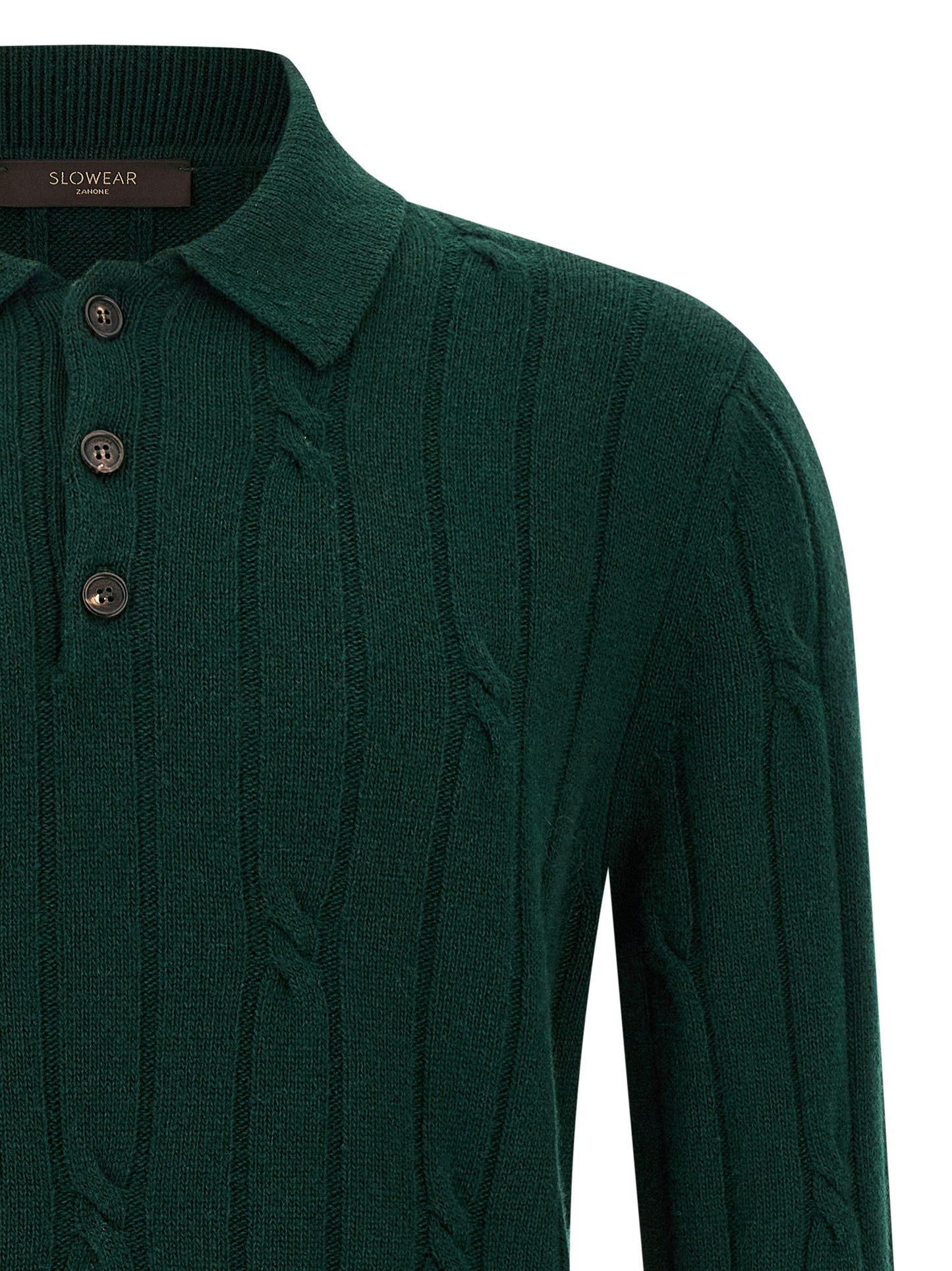 ZANONE Bicolor Virgin Wool Polo Shirt