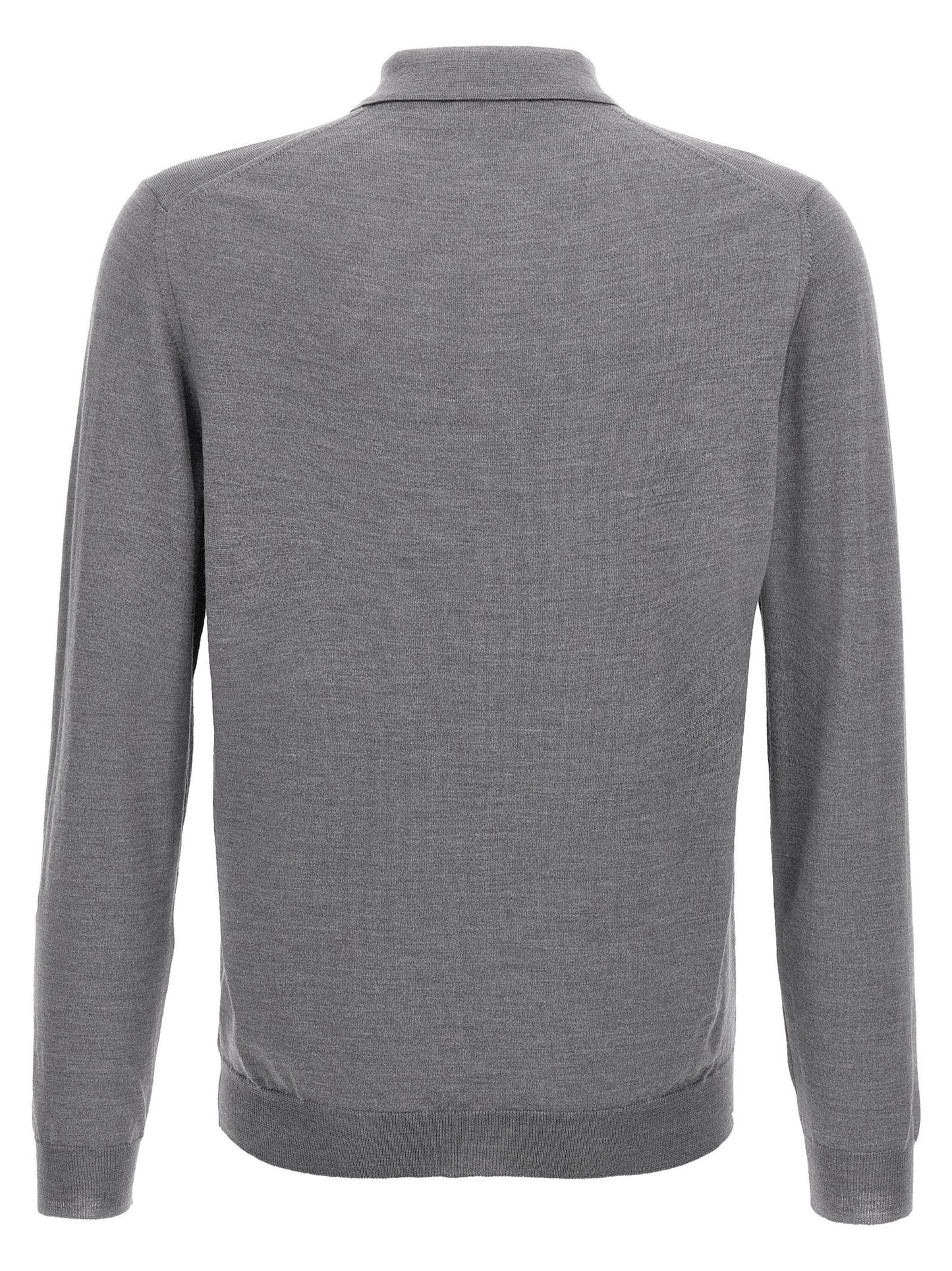 ZANONE Gray Cashmere Polo Shirt