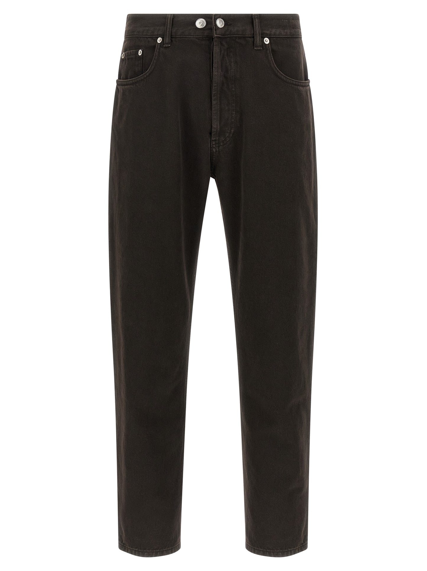 Department 5 Black Cotton Tapered Jeans