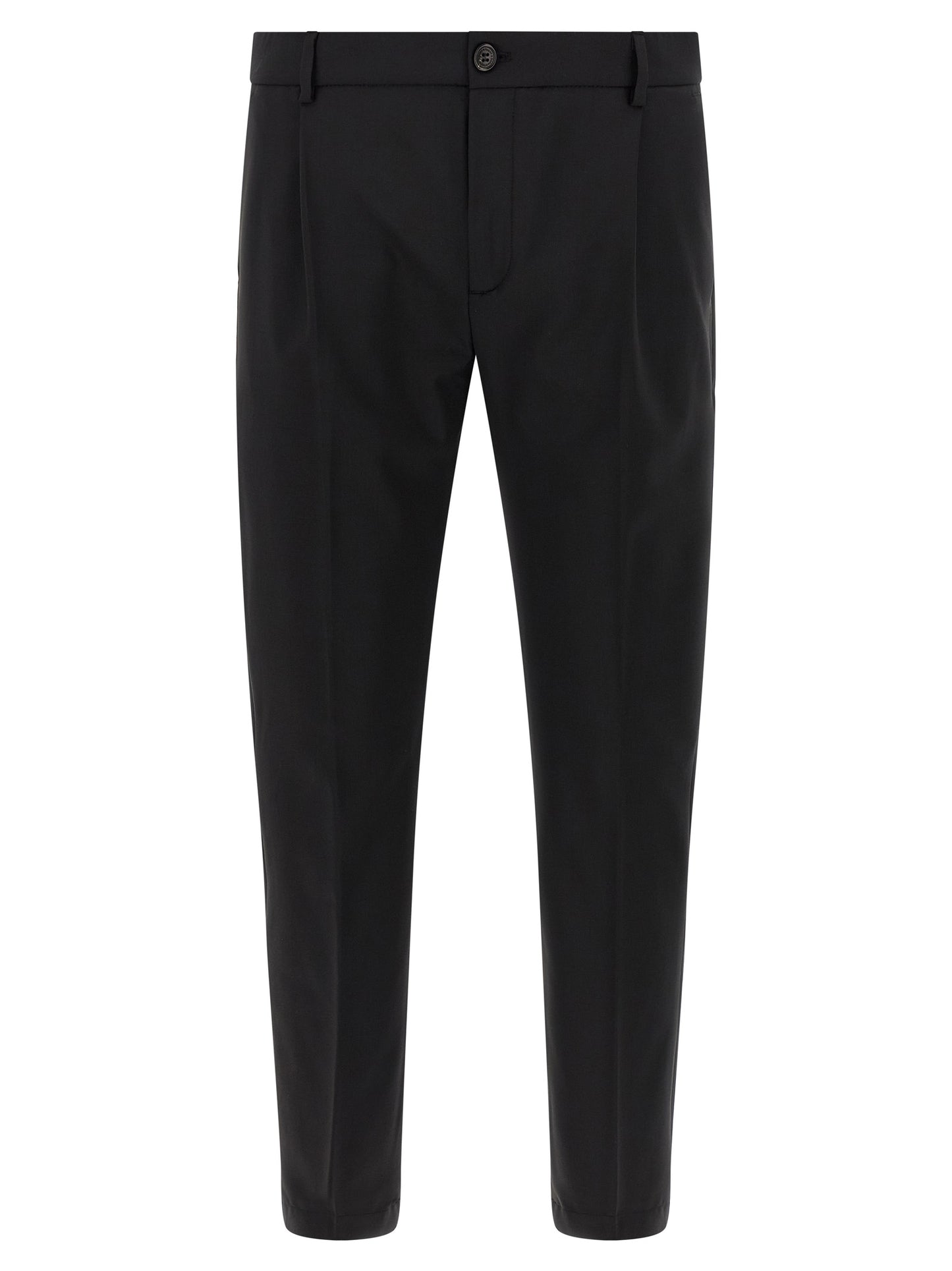 Department 5 Black Virgin Wool Cropped Pants