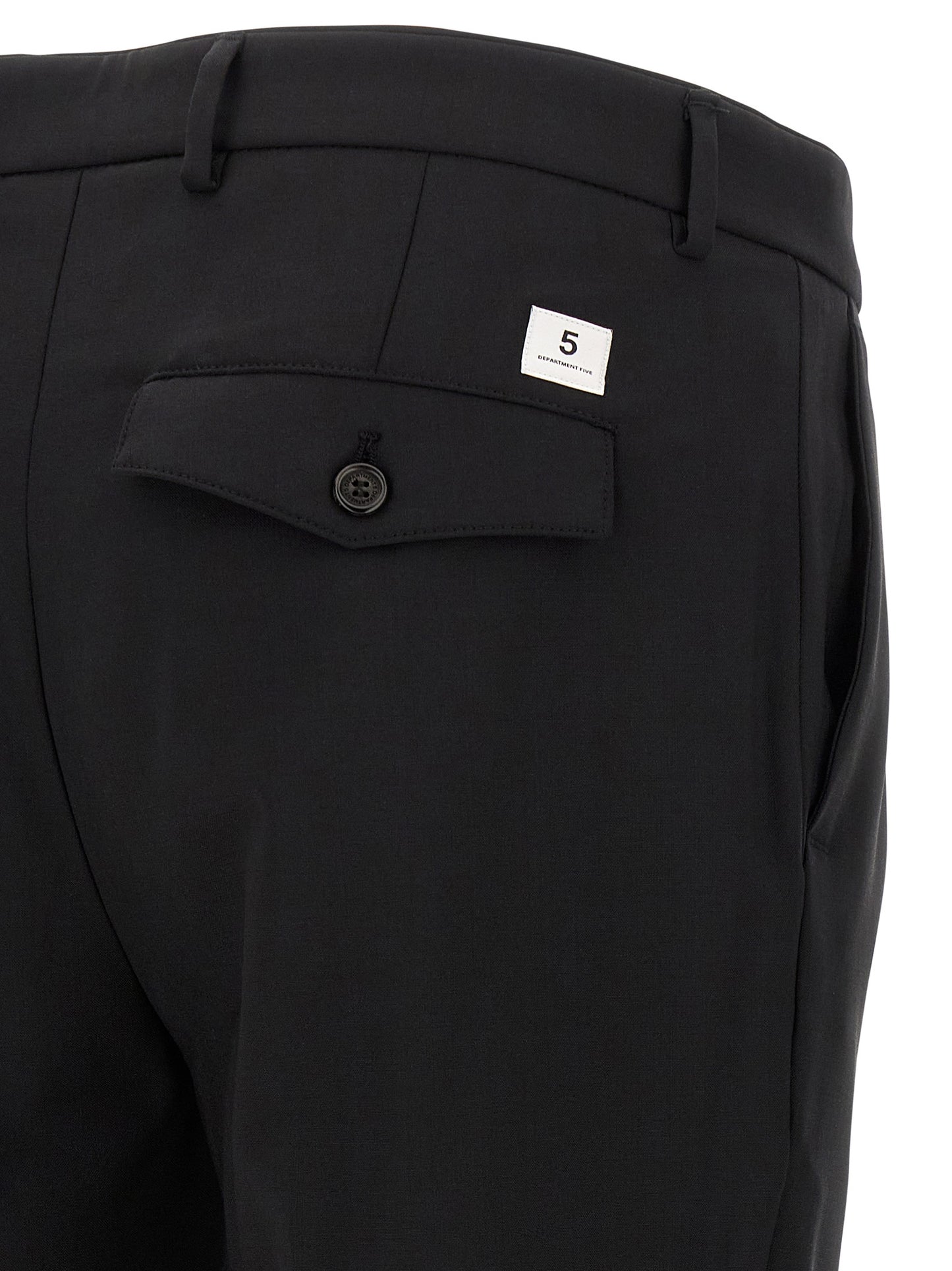 Department 5 Black Virgin Wool Cropped Pants