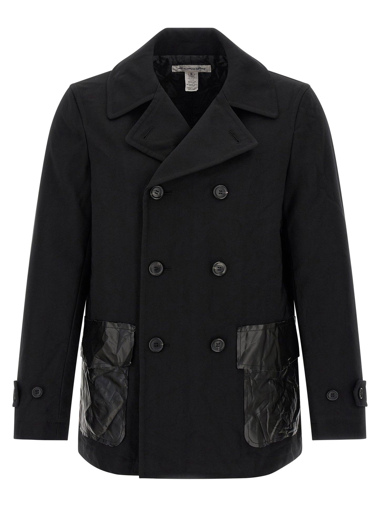 Comme Des Garçons Black Polyester Coat