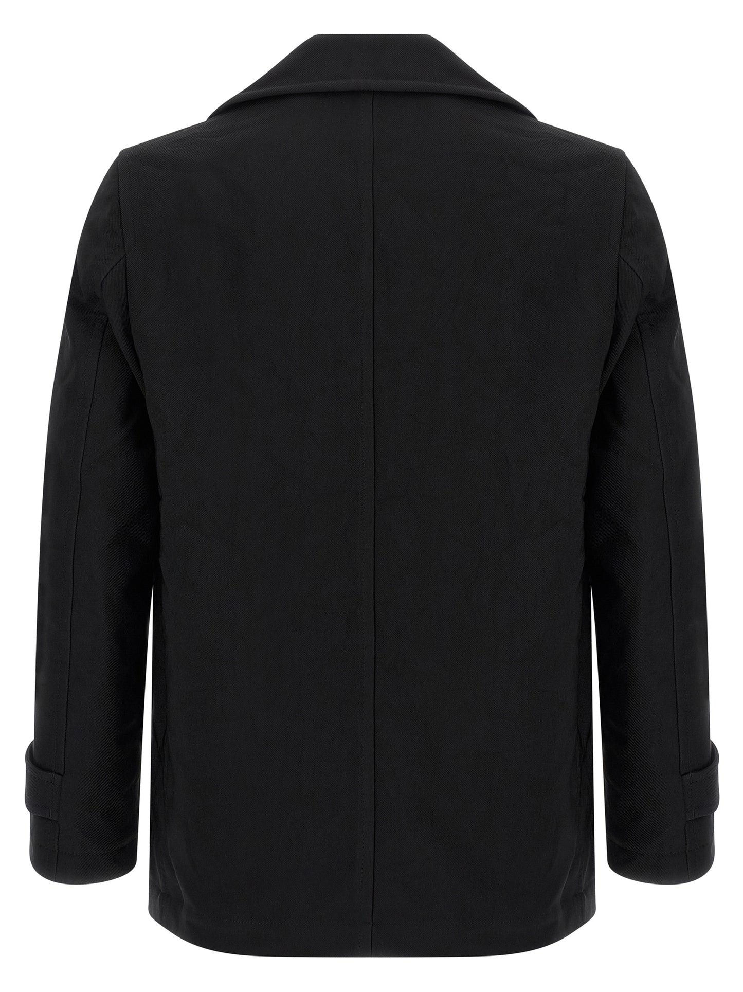 Comme Des Garçons Black Polyester Coat
