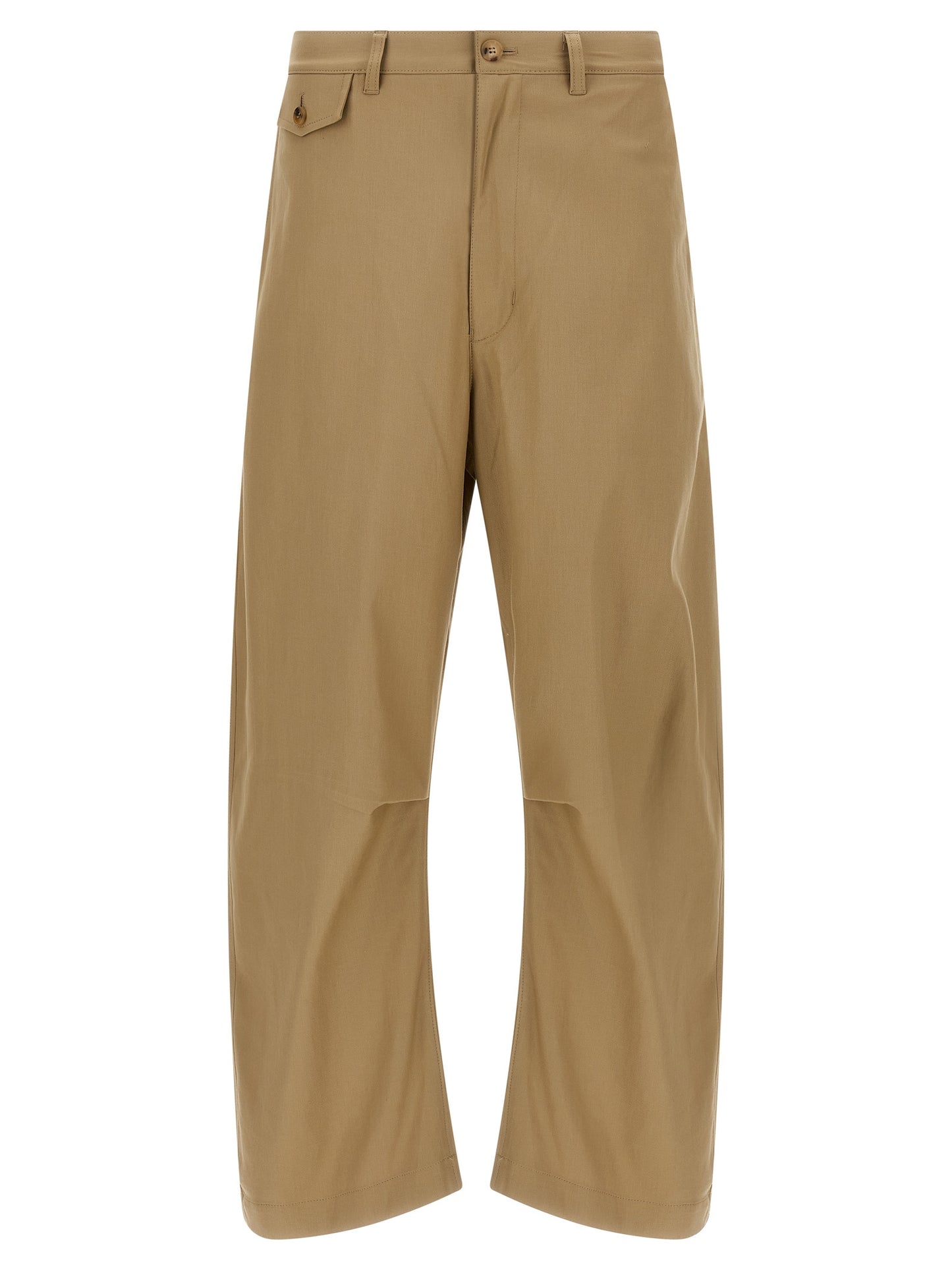 Comme Des Garçons Beige Cotton Casual Pants