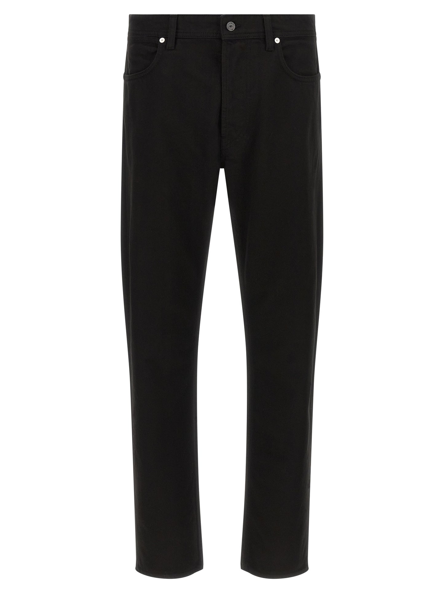 Stone Island Black Cotton Straight-Leg Jeans