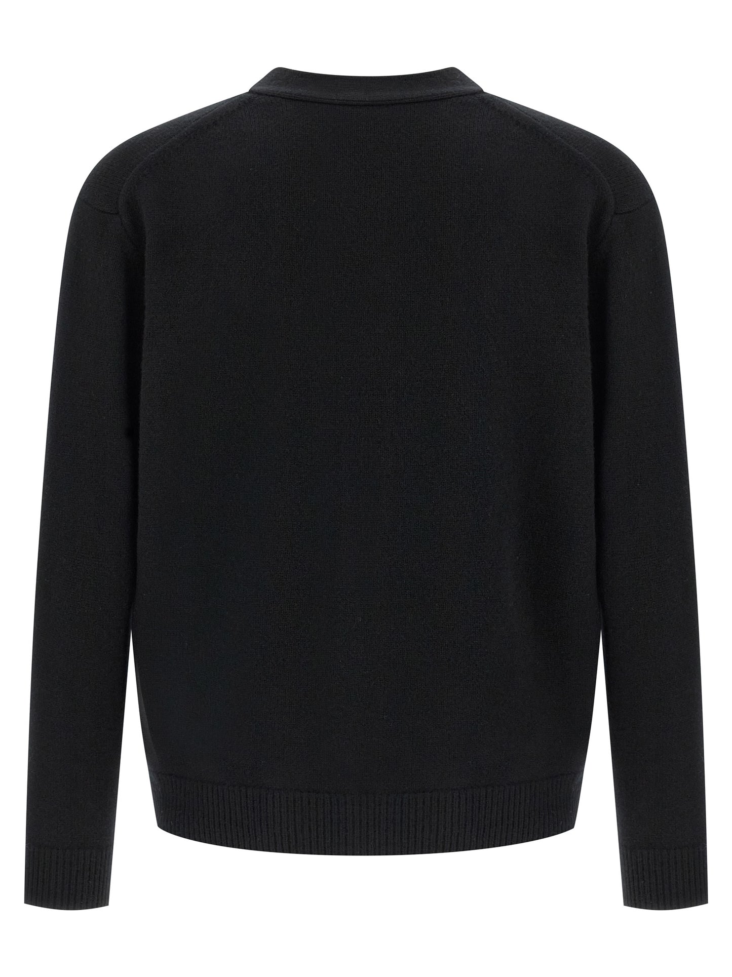 Maison Kitsuné Black Merino Wool Cardigan