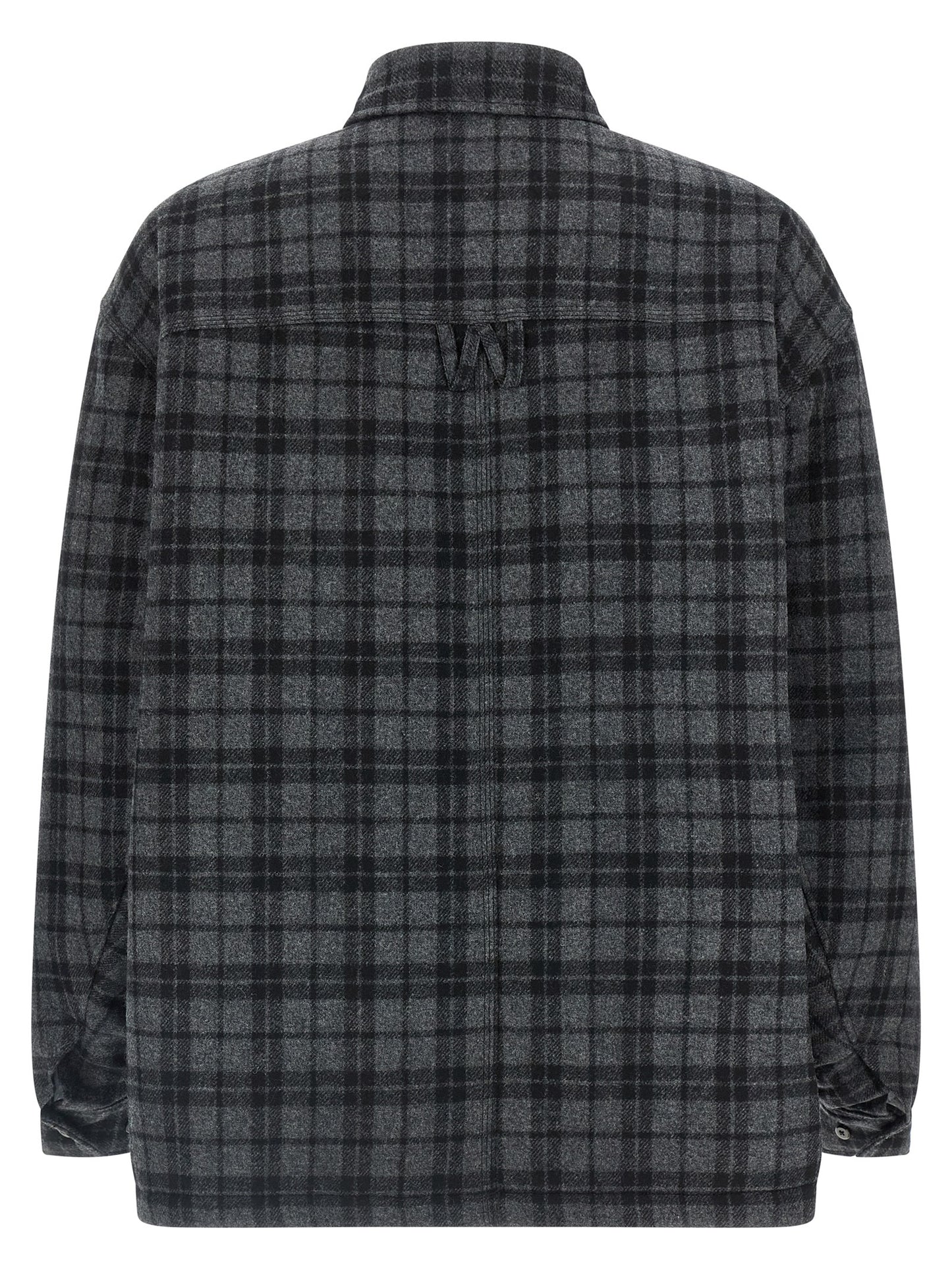 WILLY CHAVARRIA Gray Wool Full-Length Jacket