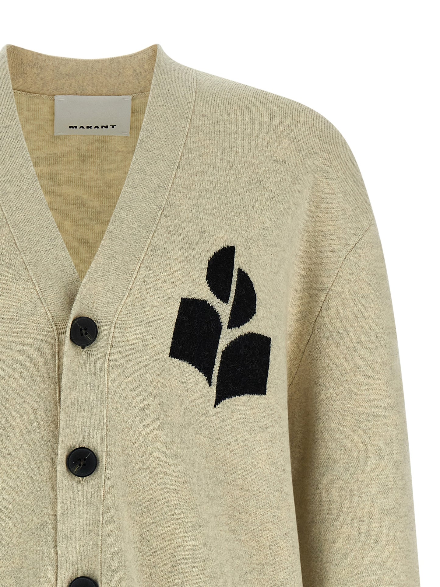 Isabel Marant Graue Baumwoll-Strickjacke