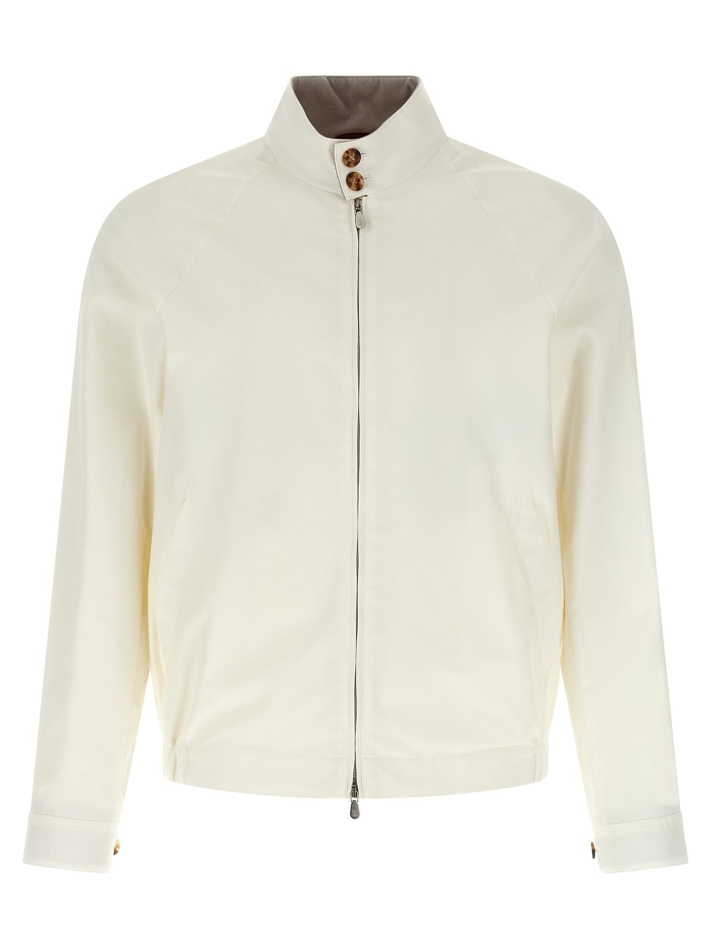 Brunello Cucinelli White Cotton Full-Length Jacket