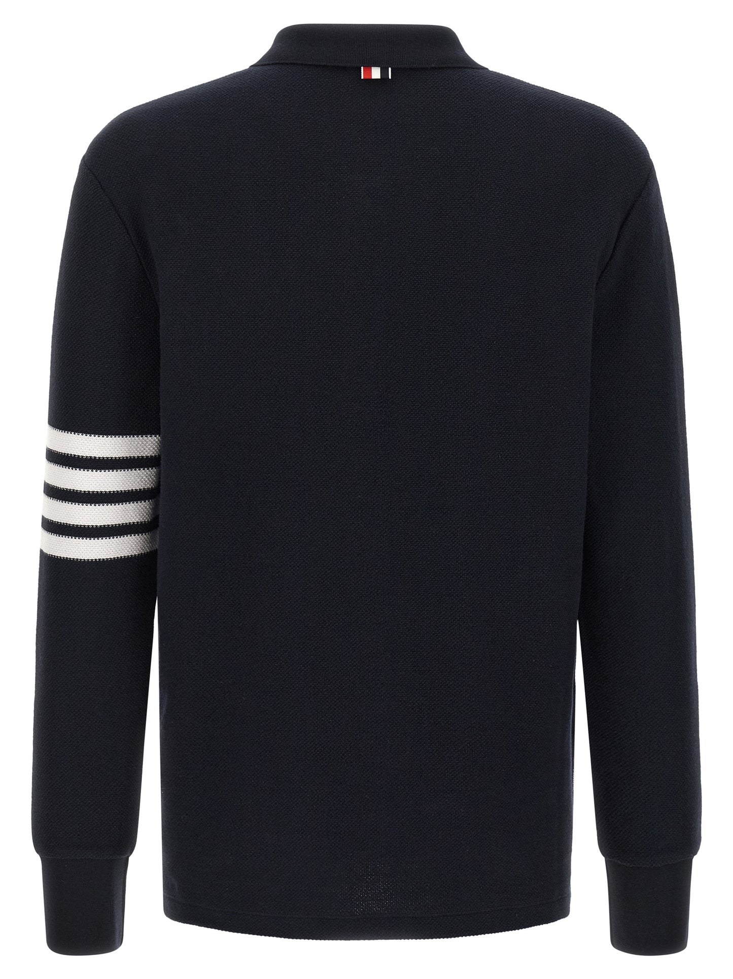 Thom Browne Blue Cotton Polo Shirt