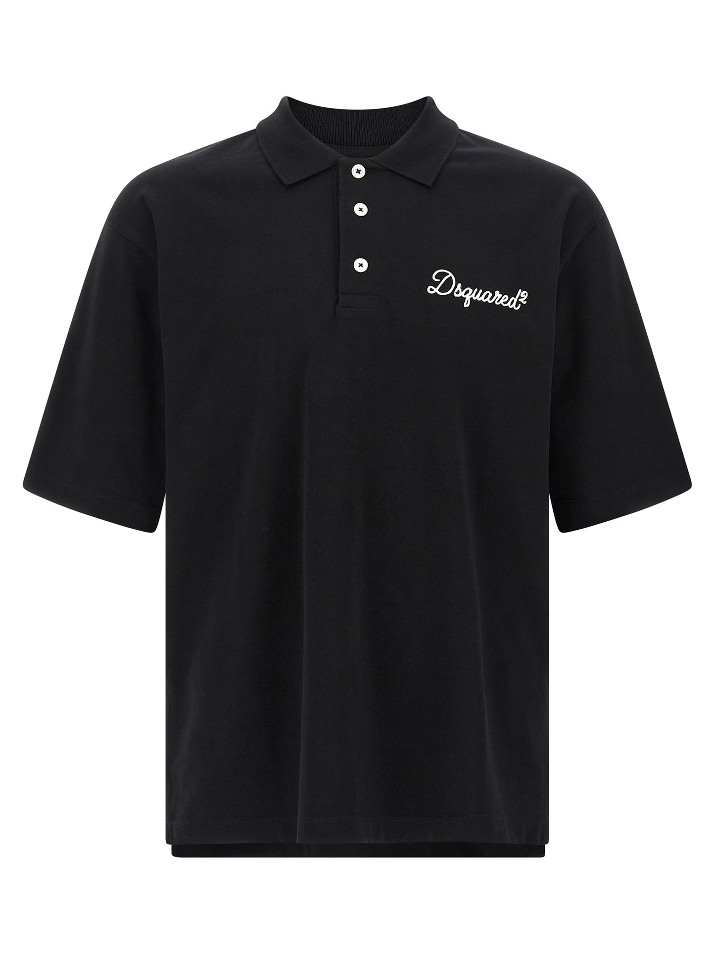 Dsquared² Black Cotton Polo Shirt