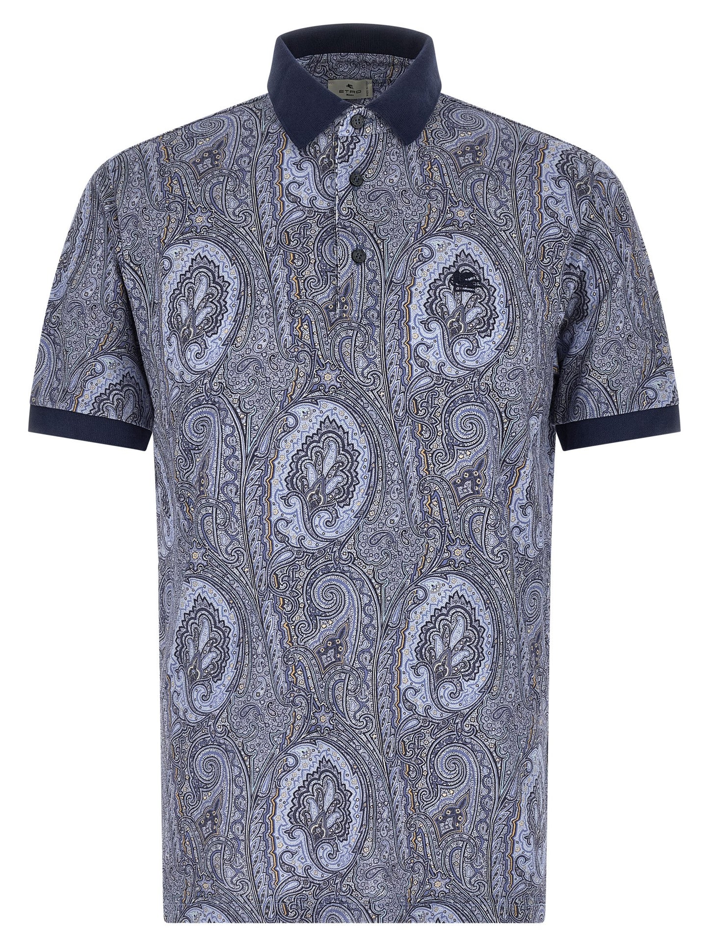Etro Blue Cotton Polo Shirt