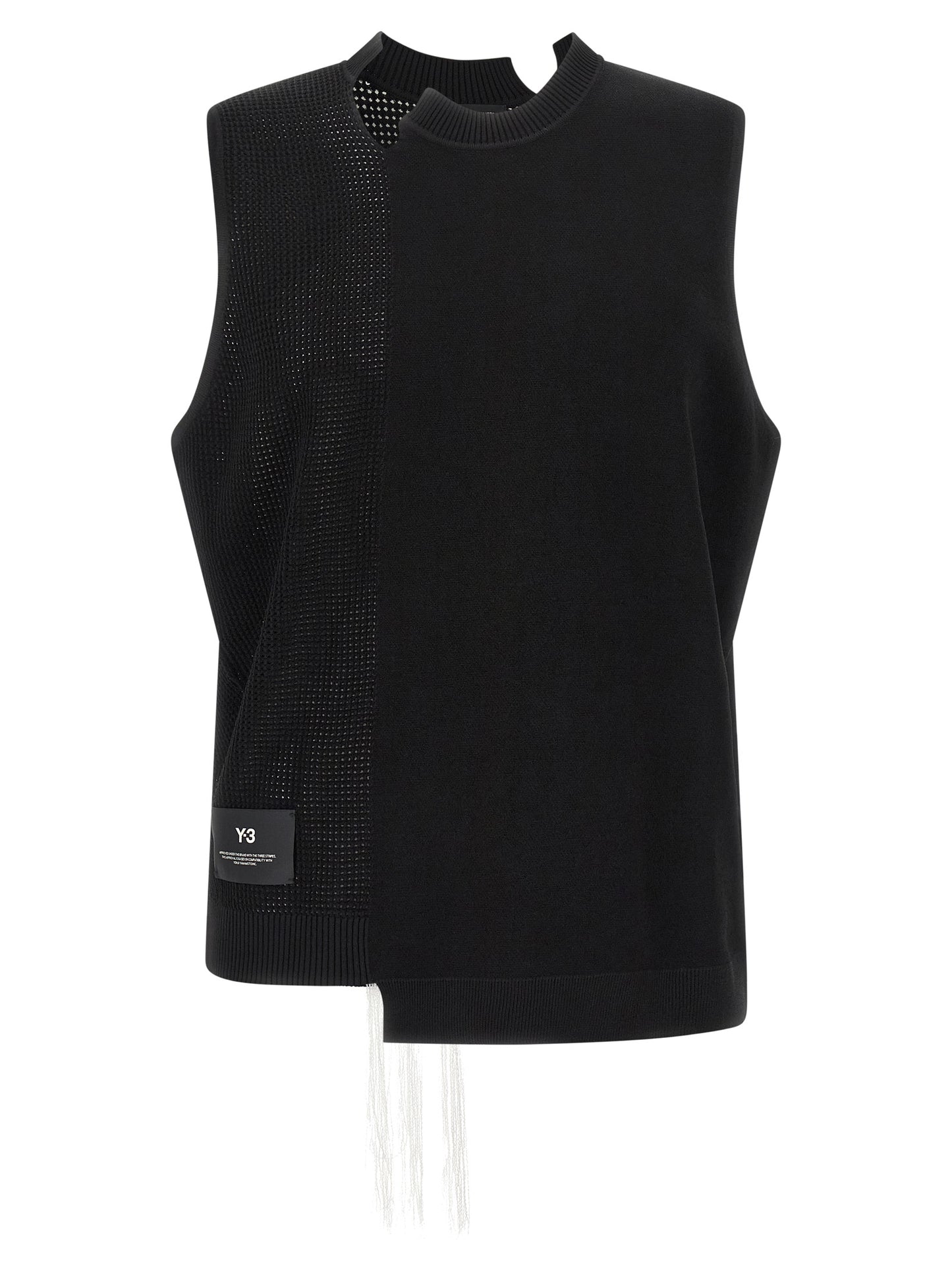 Y-3 Black Rayon Sleeveless Jacket