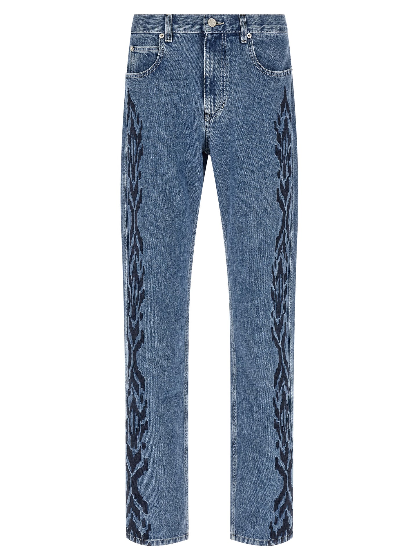 MARANT Blue Cotton Straight-Leg Jeans