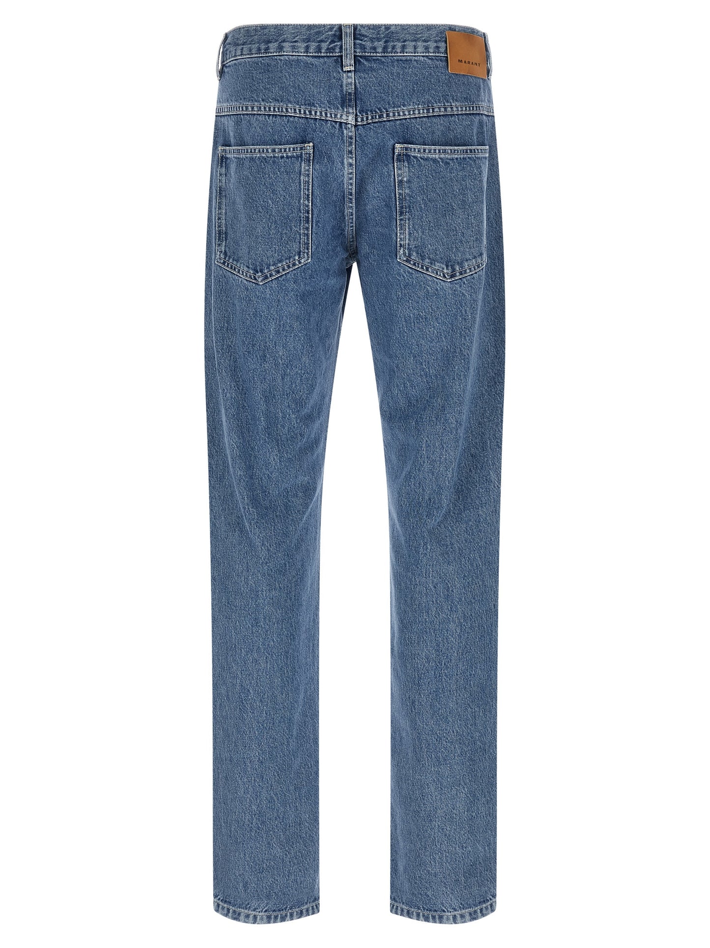 MARANT Blue Cotton Straight-Leg Jeans