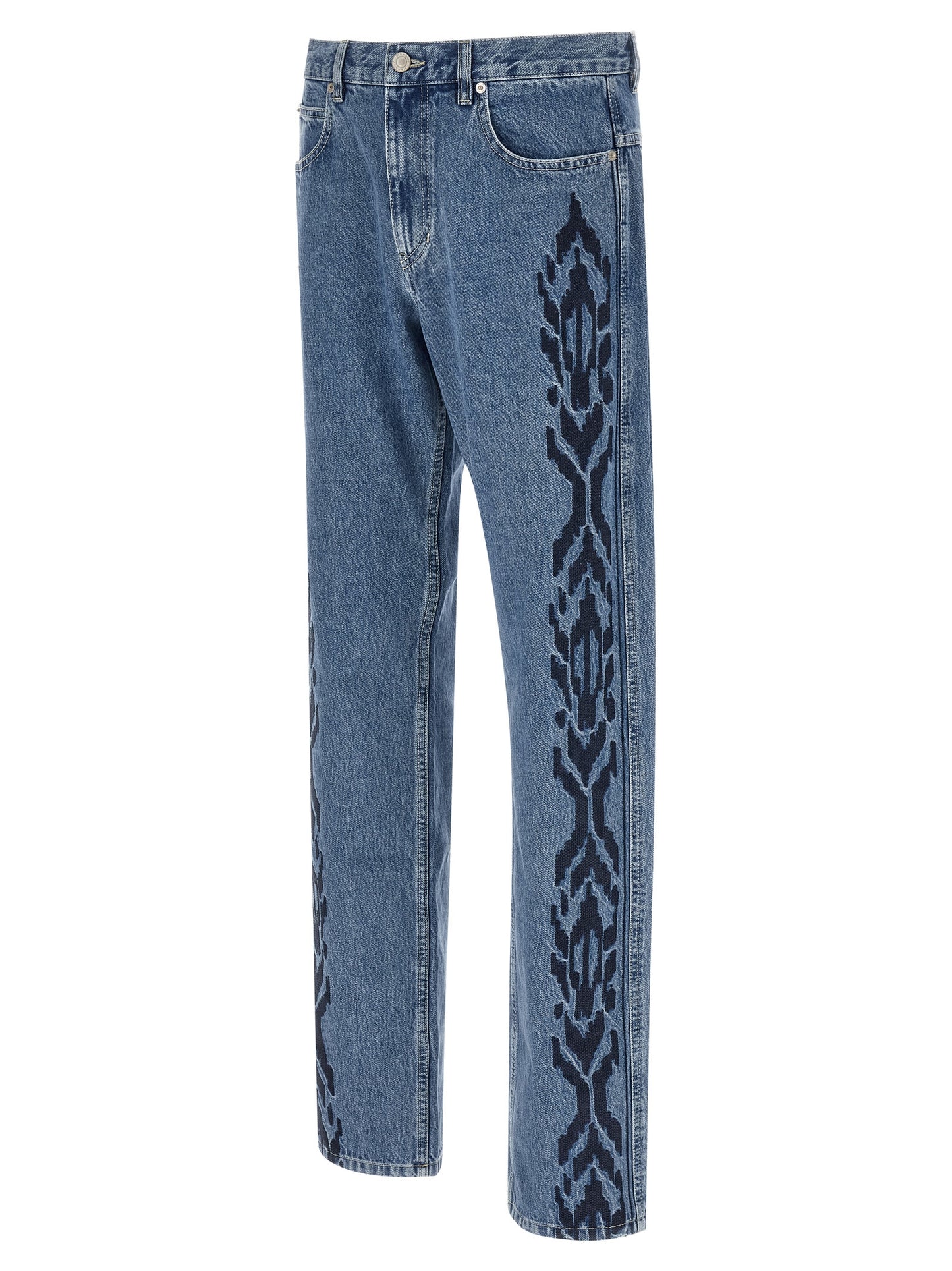 MARANT Blue Cotton Straight-Leg Jeans