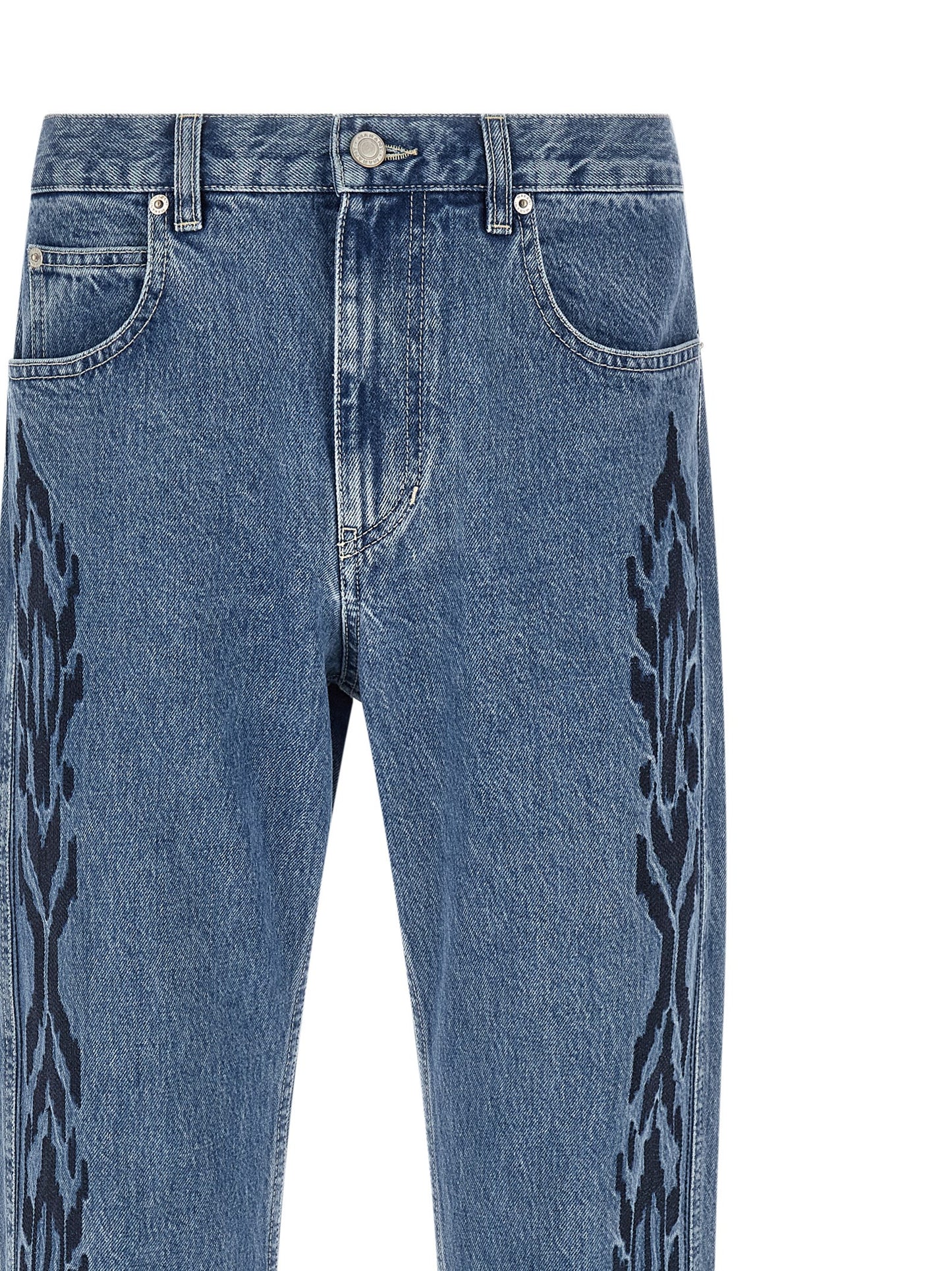 MARANT Blue Cotton Straight-Leg Jeans
