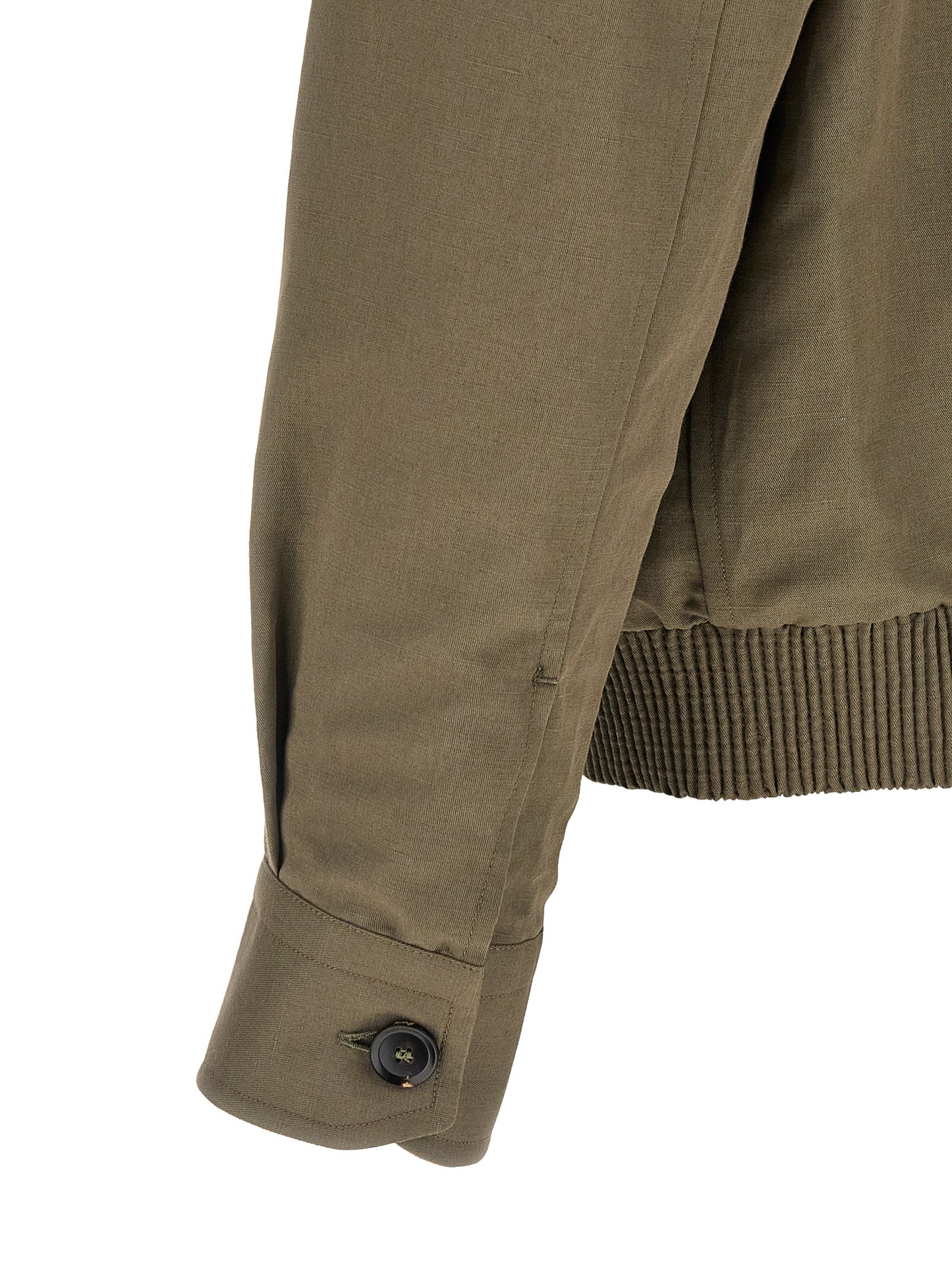 Brioni Bicolor Leinenjacke in voller Länge