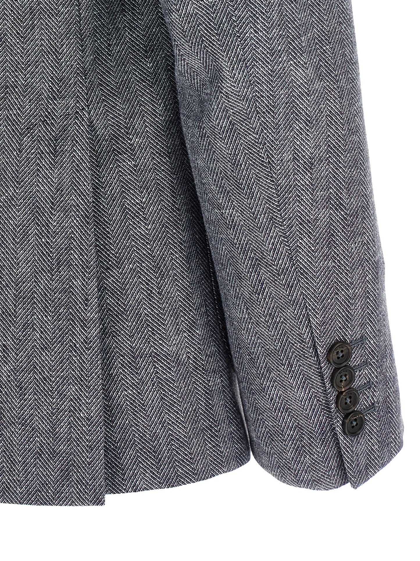 Pal Zileri Blue Linen Blazer