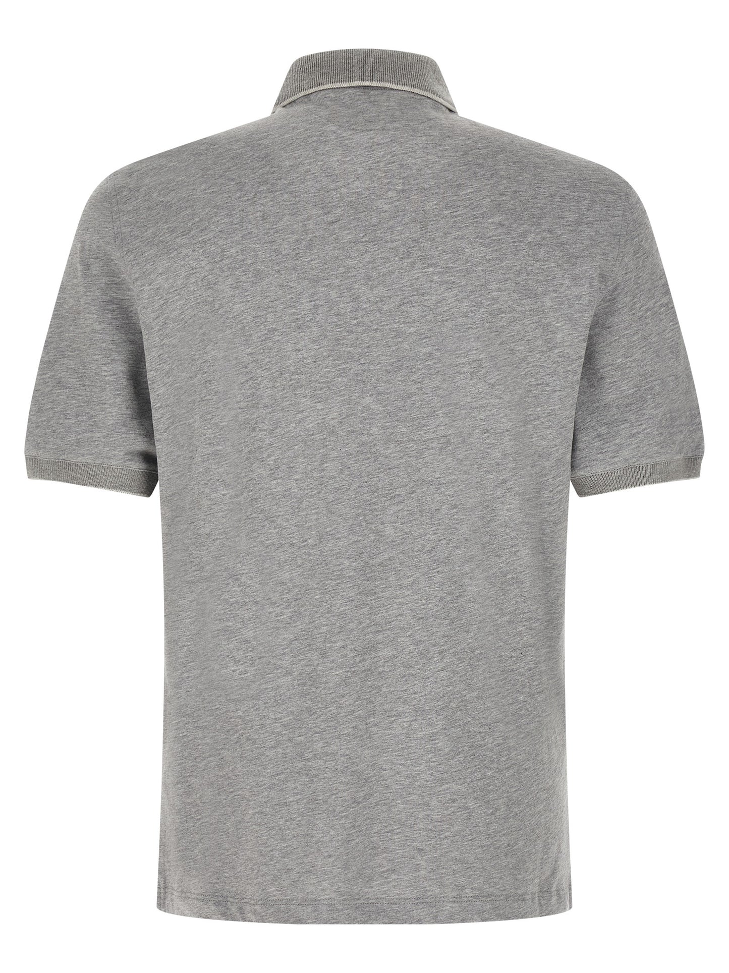 Brunello Cucinelli Gray Cotton Polo Shirt