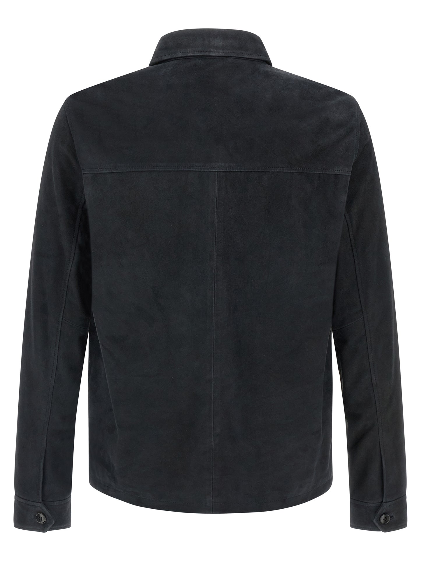 Pal Zileri Blue Leather Leather Jacket
