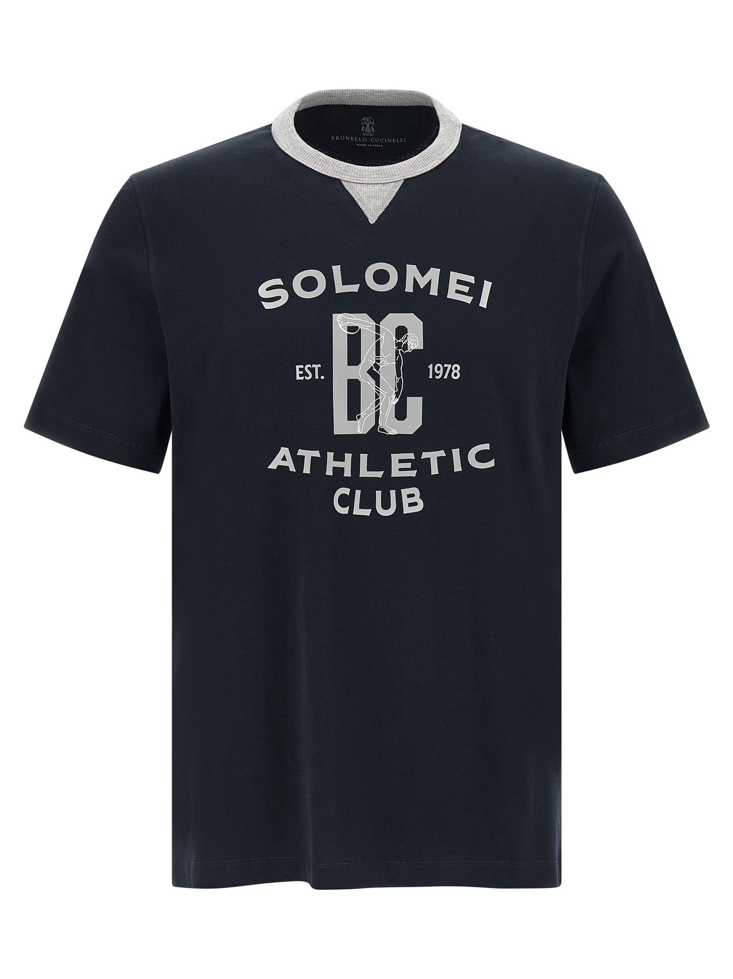 Brunello Cucinelli Blue Cotton T-Shirt