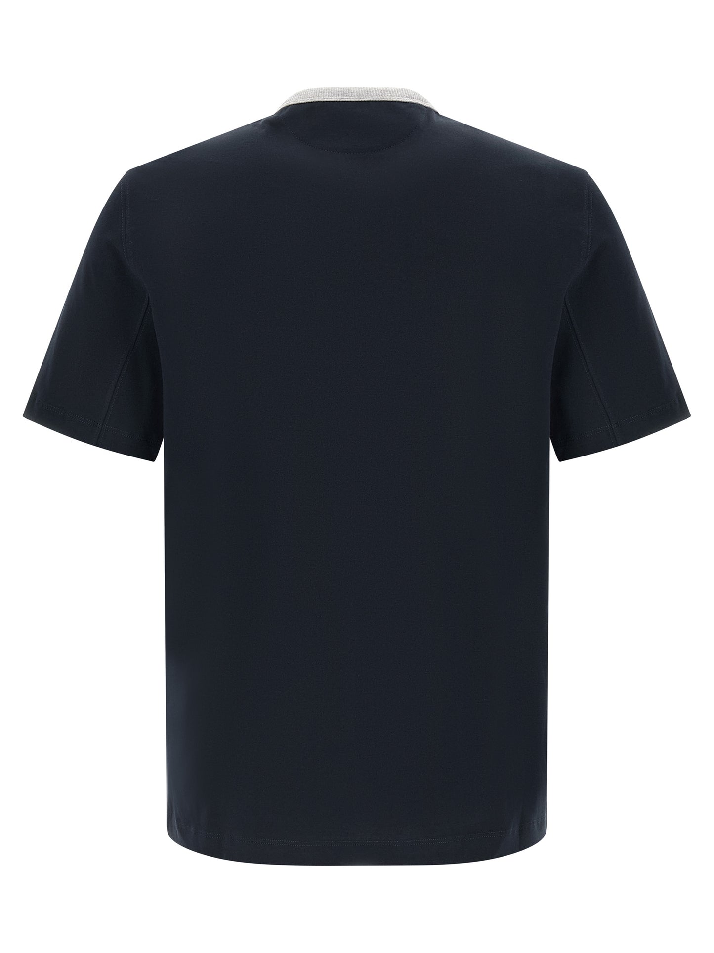 Brunello Cucinelli Blue Cotton T-Shirt