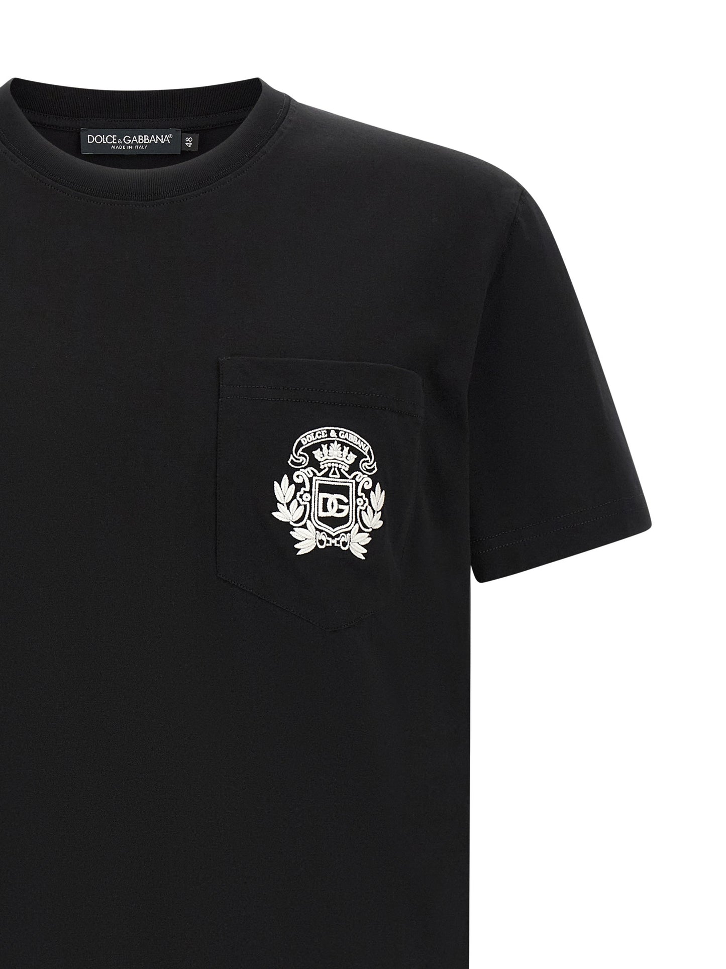 Dolce & Gabbana Black Cotton T-Shirt