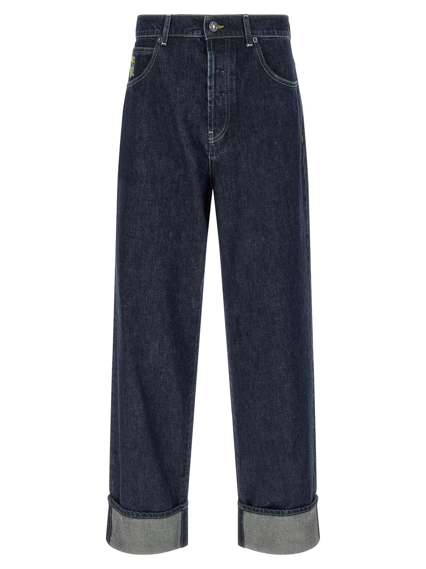 Marni Blue Cotton Straight-Leg Jeans