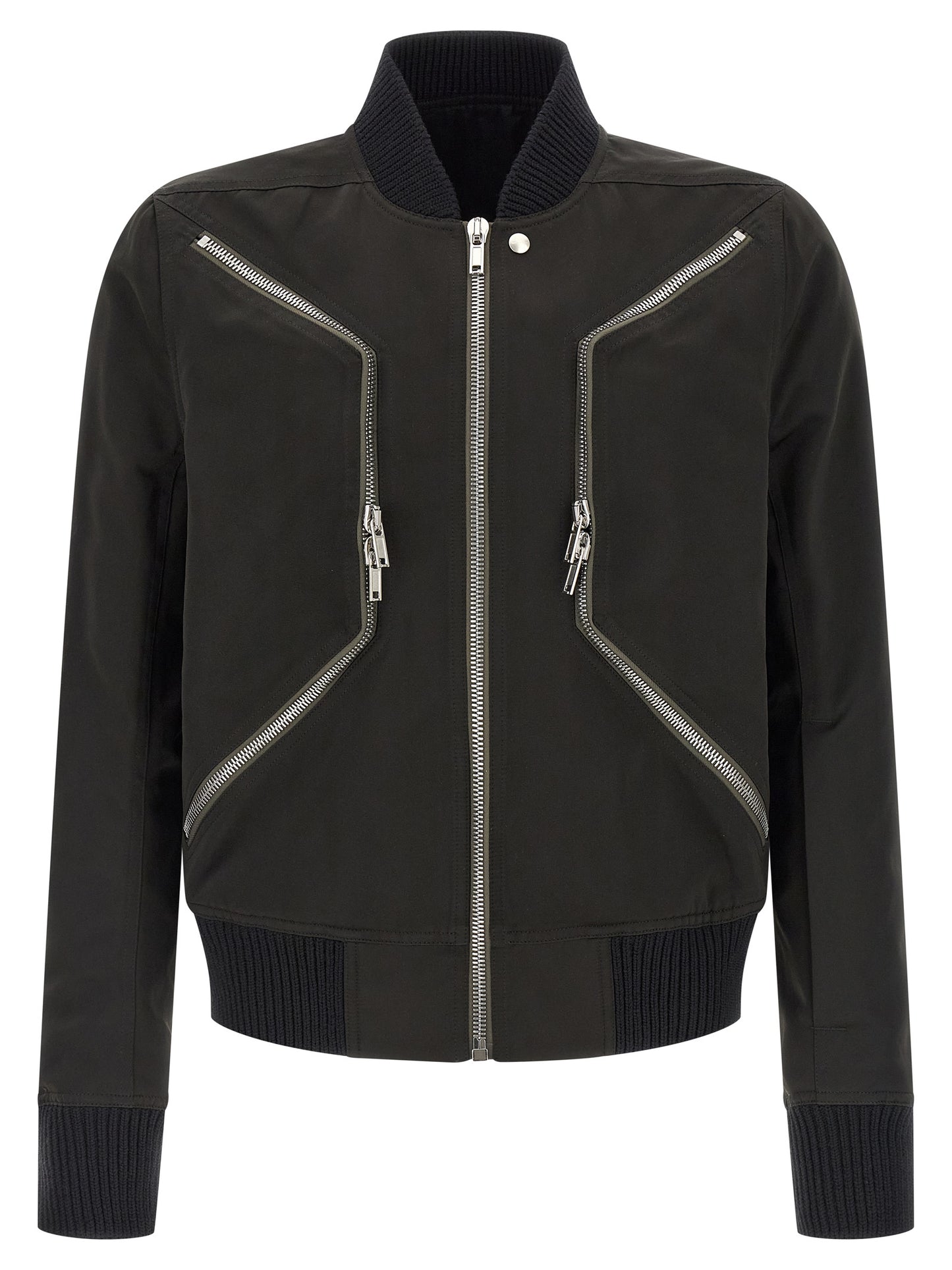Rick Owens Black Polyester Bomber